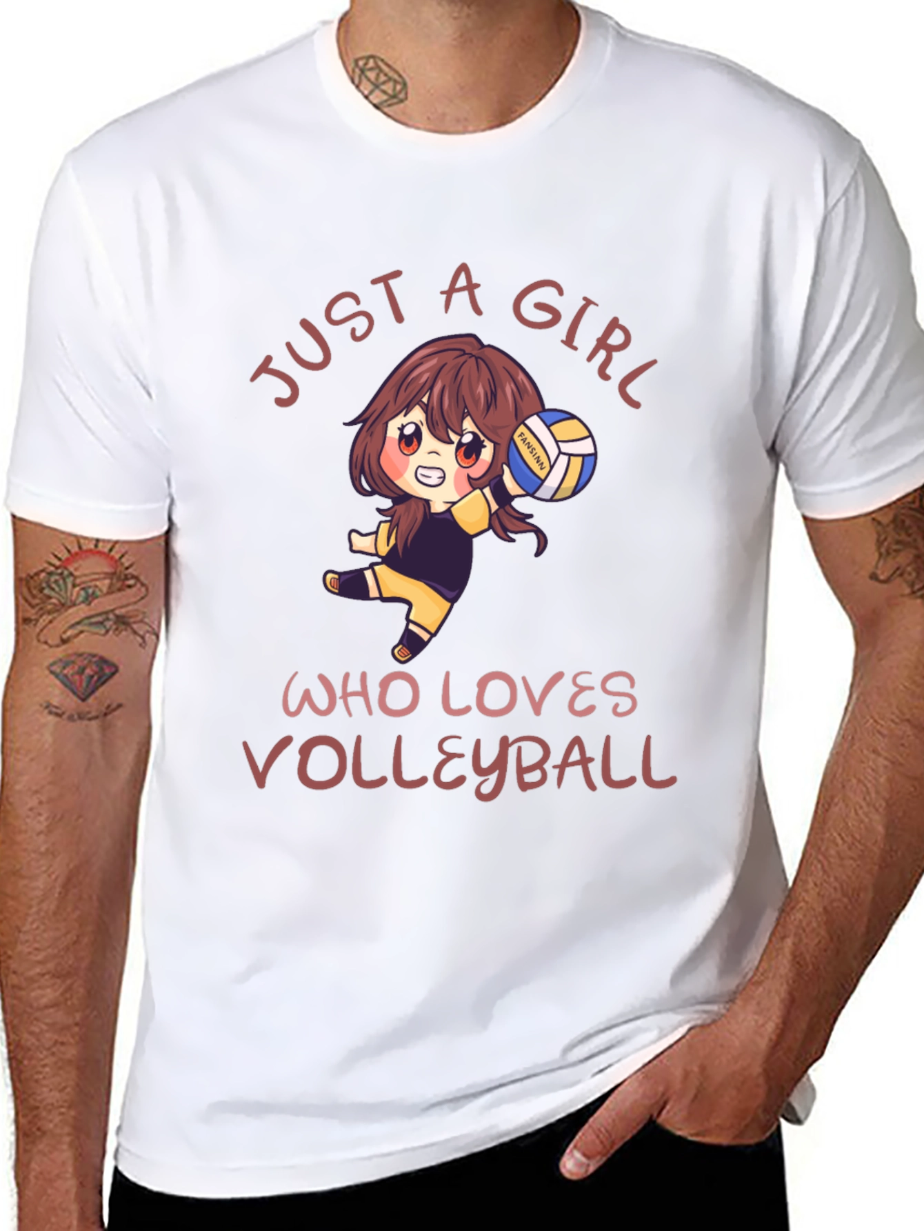 Volleyball Lover Tee: Just A Girl Who Loves Volleyball