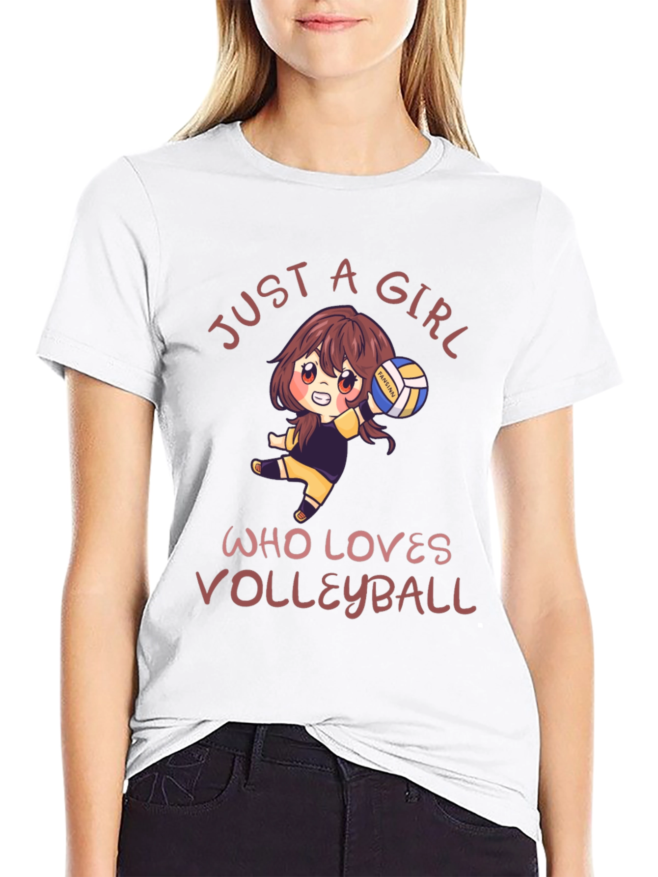 Volleyball Lover Tee: Just A Girl Who Loves Volleyball