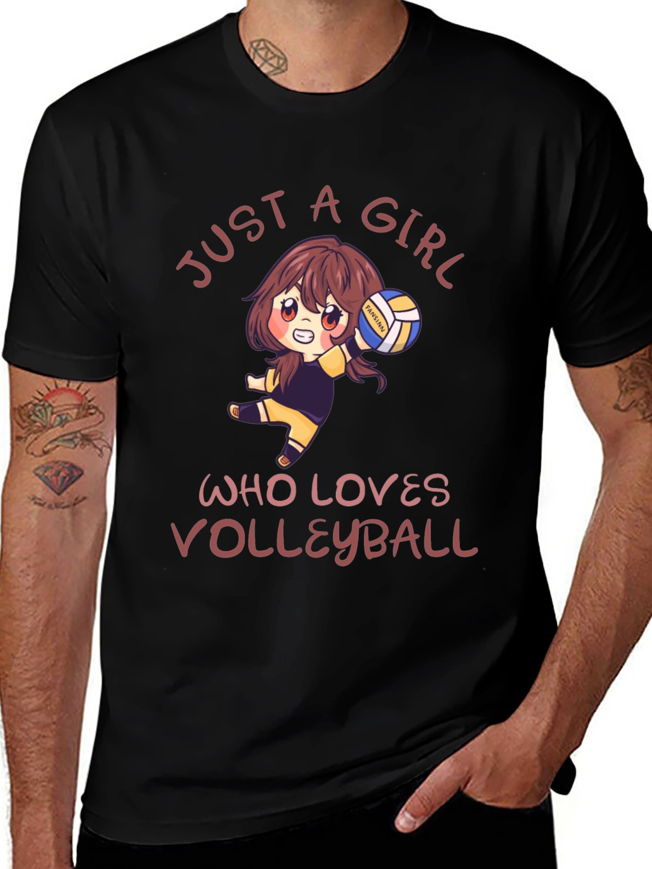 Volleyball Lover Tee: Just A Girl Who Loves Volleyball