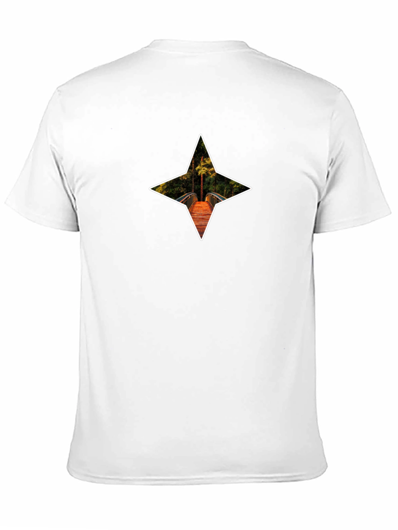 Star Bridge Graphic Tee - Mens Black Cotton T-Shirt