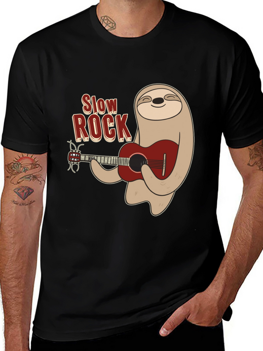 Slow Rock Sloth Graphic Tee