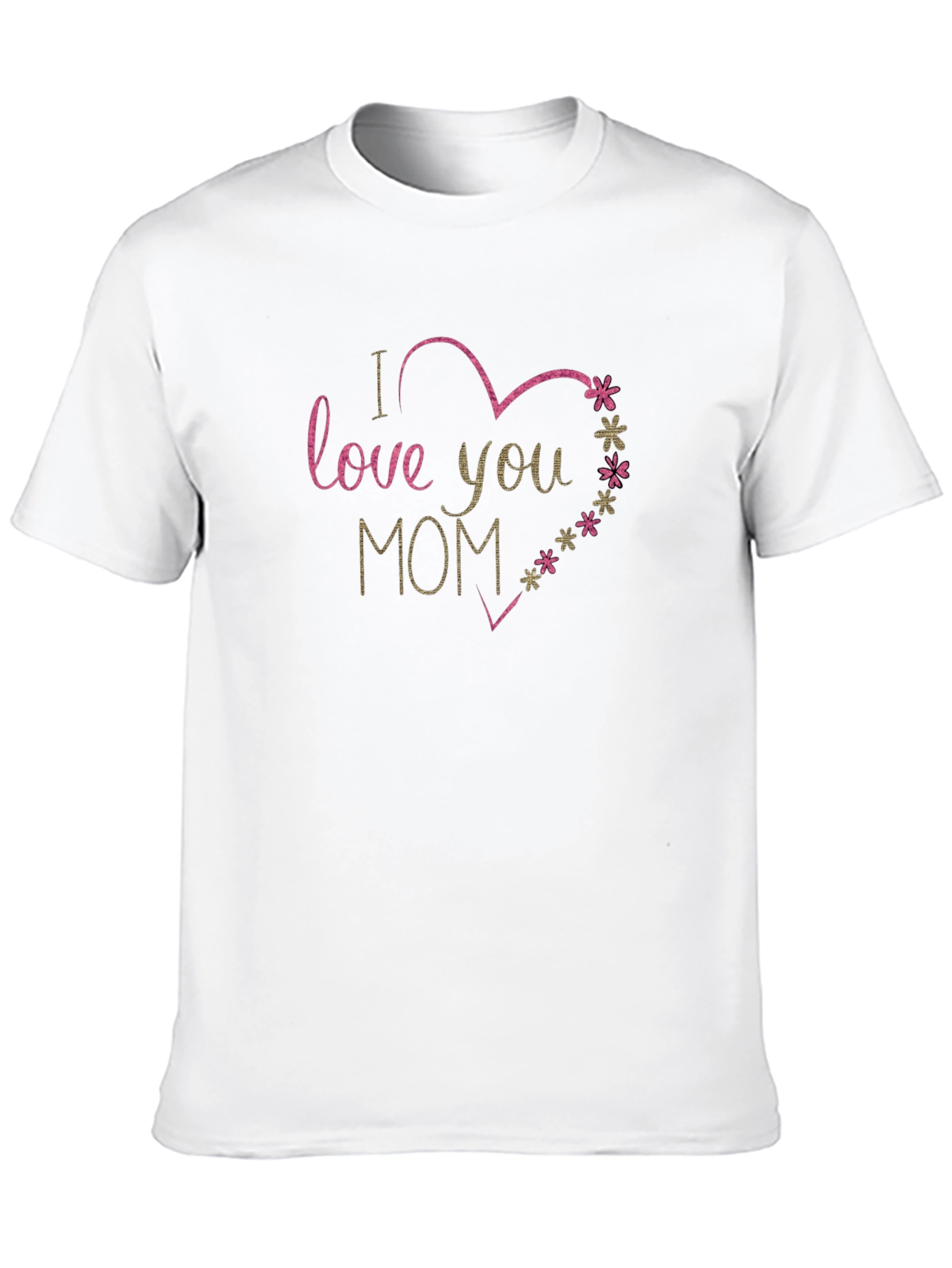 I Love You Mom T-Shirt - Black Graphic Tee
