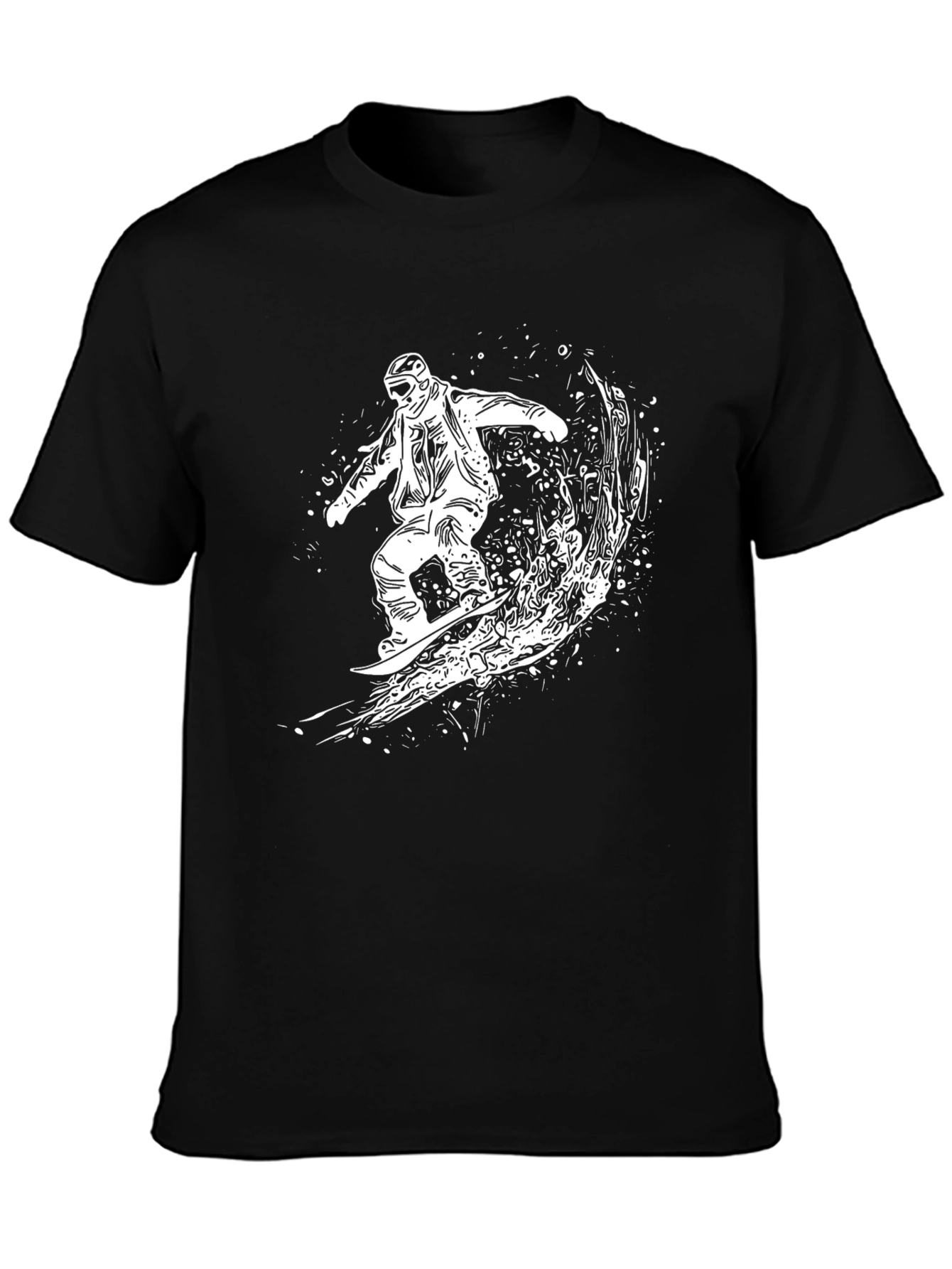 Snowboarder Graphic Tee - Black