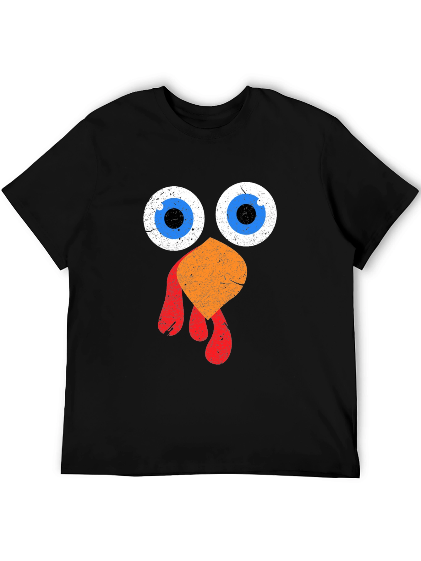 Funny Thanksgiving Turkey Face Graphic Tee