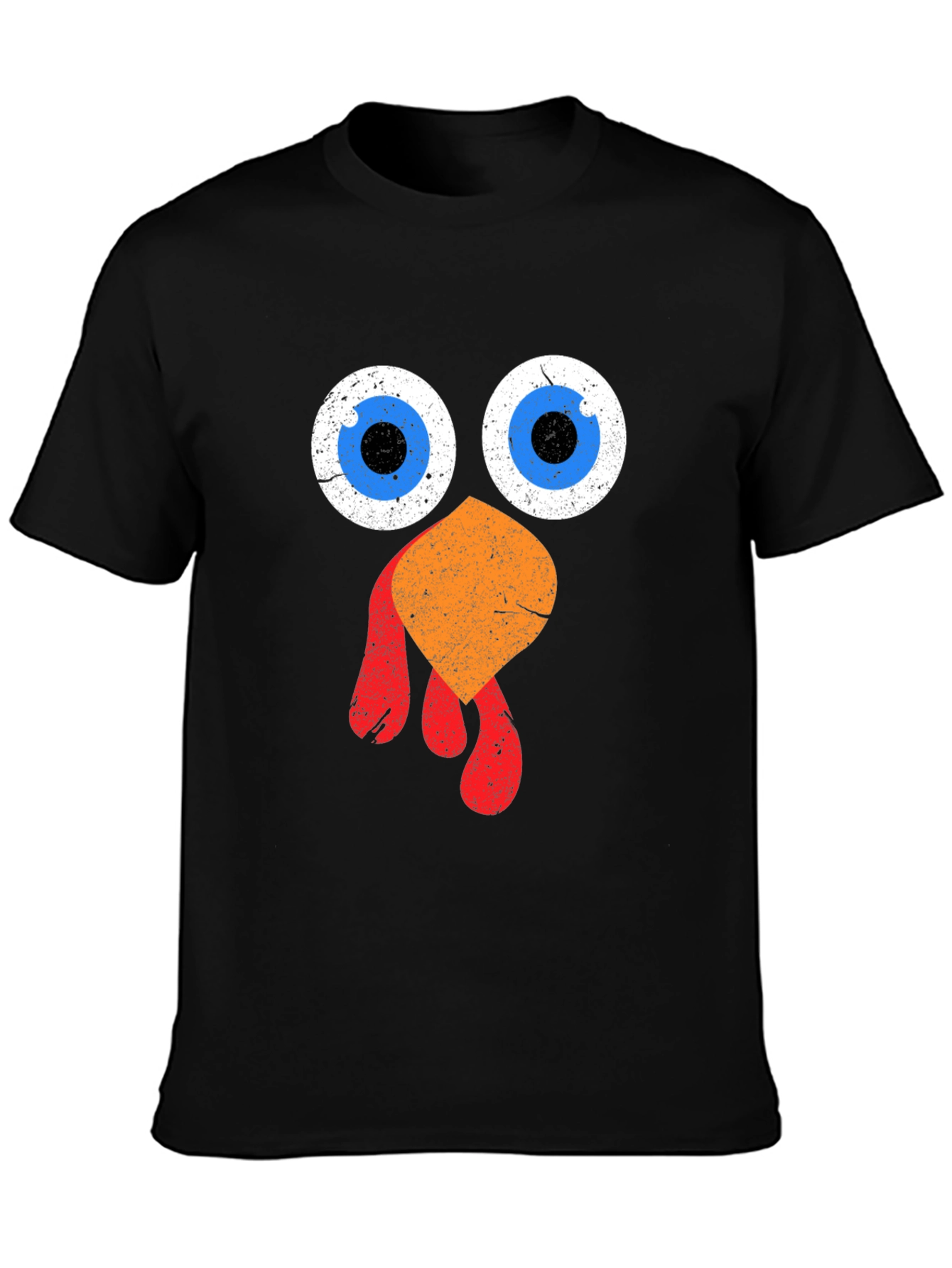 Funny Thanksgiving Turkey Face Graphic Tee