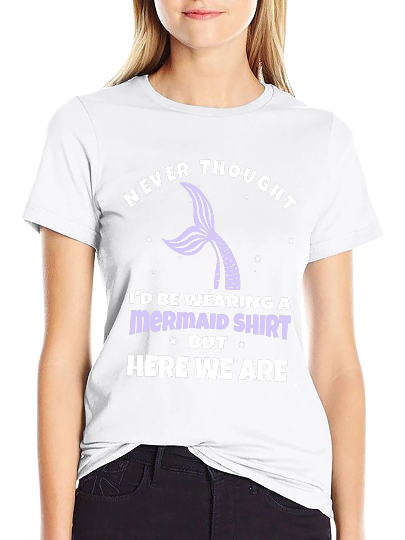 Never Thought Mermaid Shirt - Black Tee