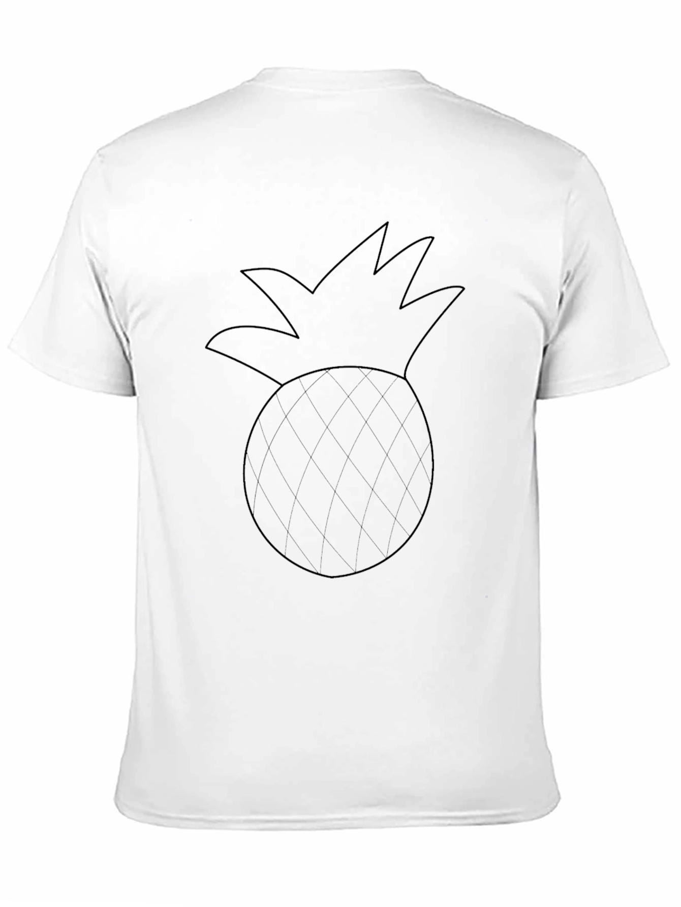 Pineapple Graphic Tee - Black Cotton Casual Shirt