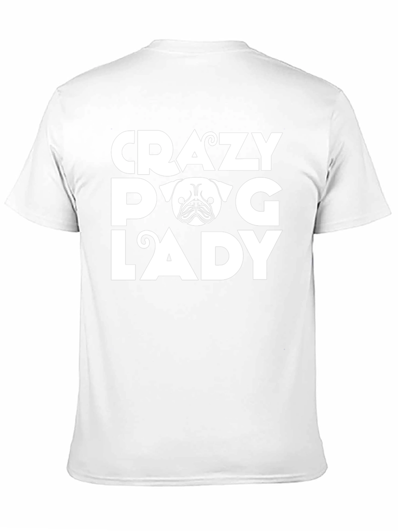Crazy Dog Lady Pug Graphic T-Shirt