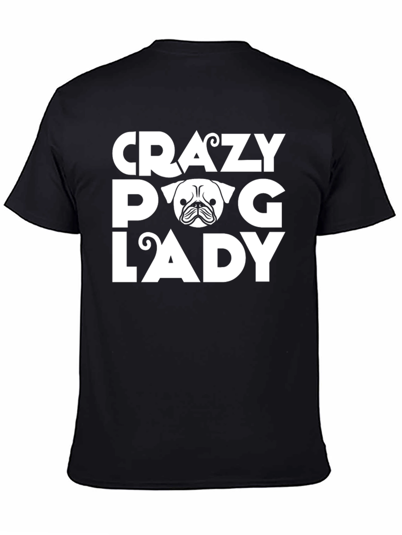 Crazy Dog Lady Pug Graphic T-Shirt