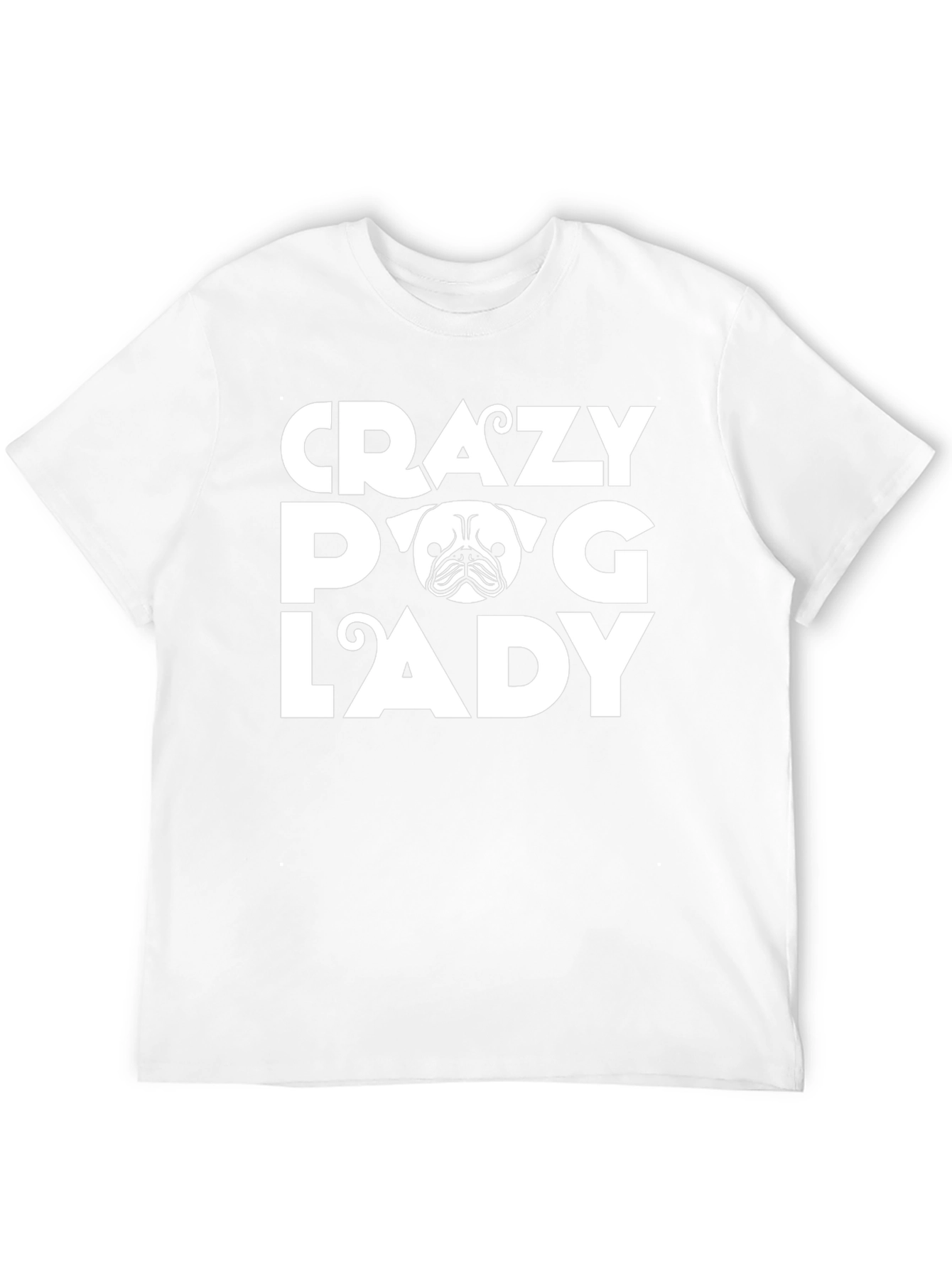 Crazy Dog Lady Pug Graphic T-Shirt