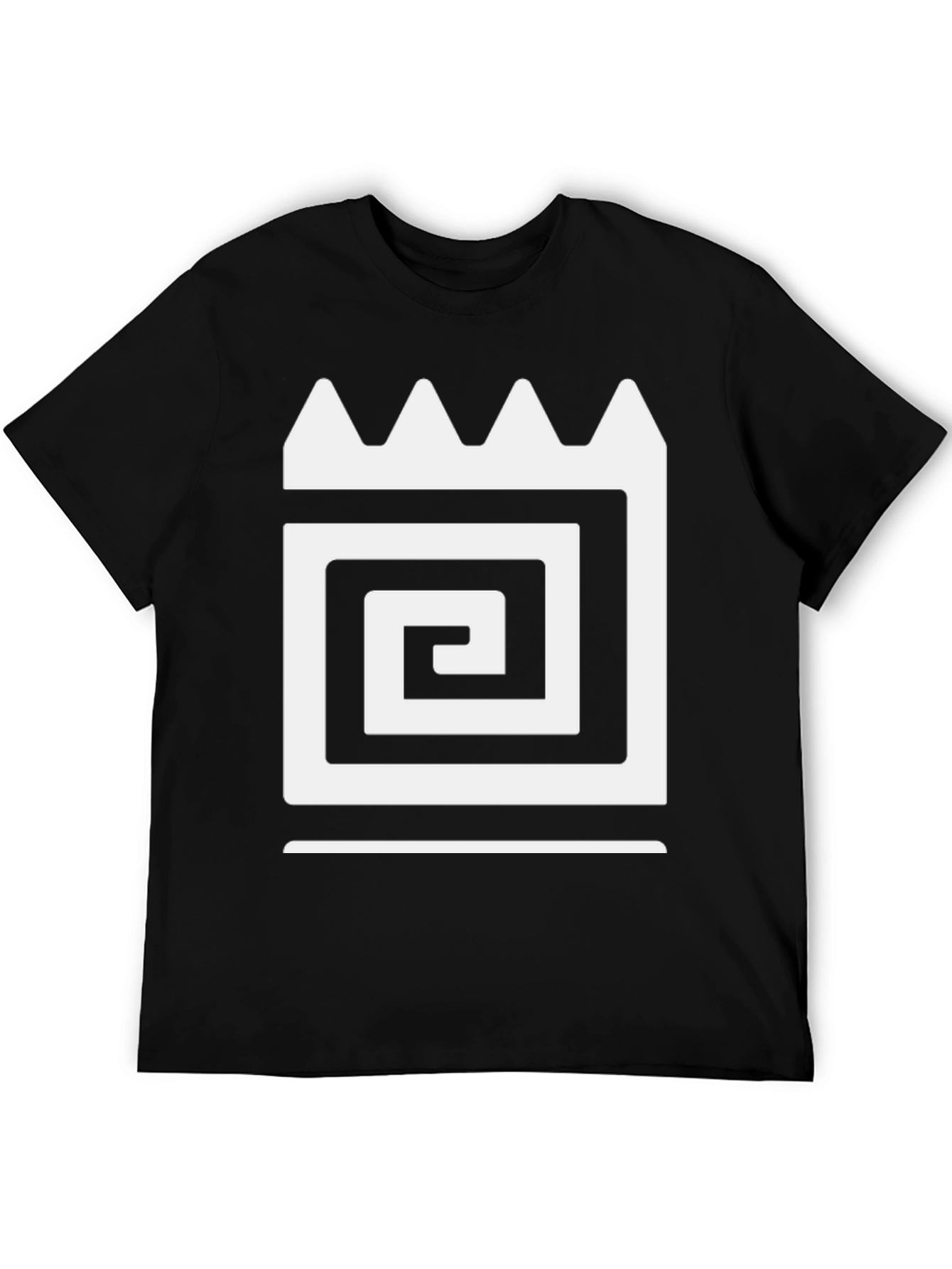 Black Graphic Tee with Adinkra Dwennimmen Symbol