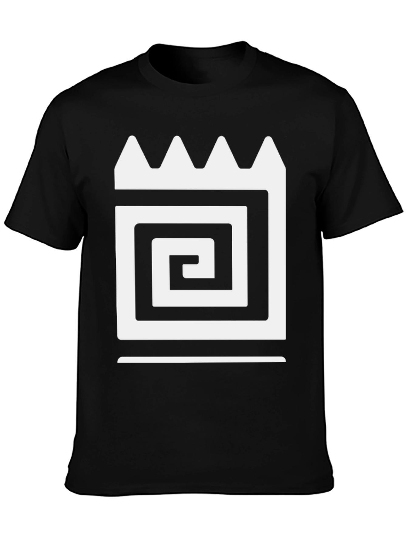 Black Graphic Tee with Adinkra Dwennimmen Symbol