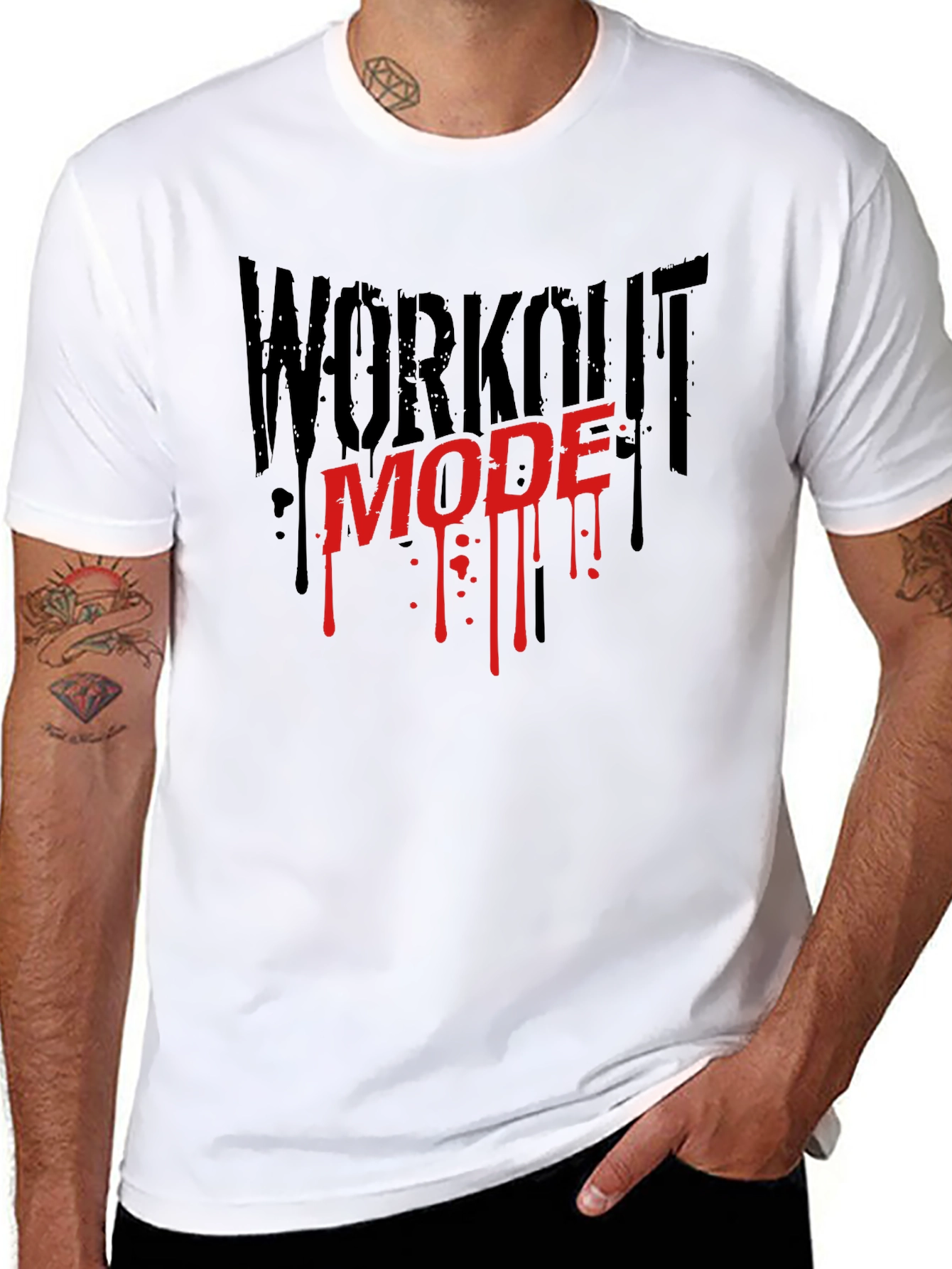 Workout Mode Graphic Tee - Gym Fitness Shirt