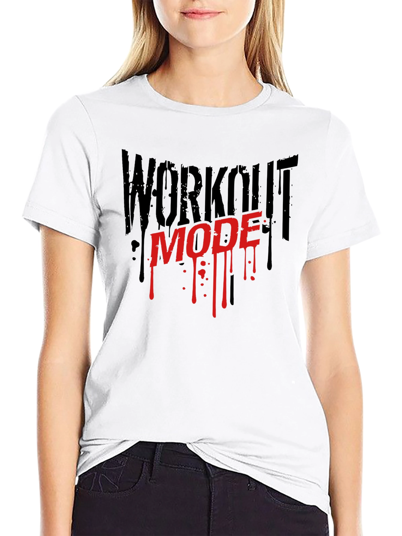 Workout Mode Graphic Tee - Gym Fitness Shirt