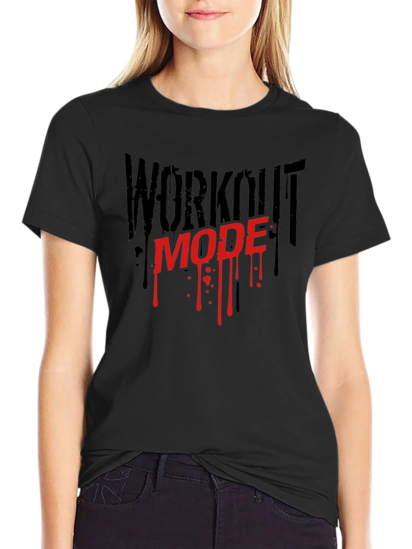 Workout Mode Graphic Tee - Gym Fitness Shirt