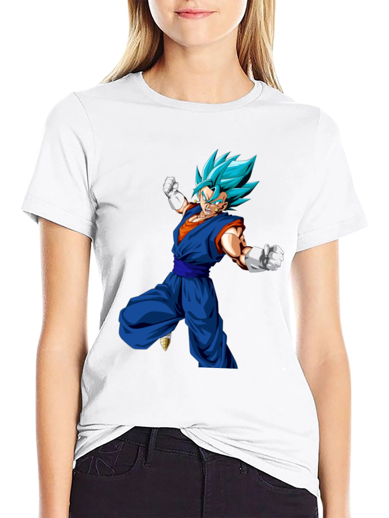 Dragon Ball Z Vegito Graphic Print Black T-Shirt