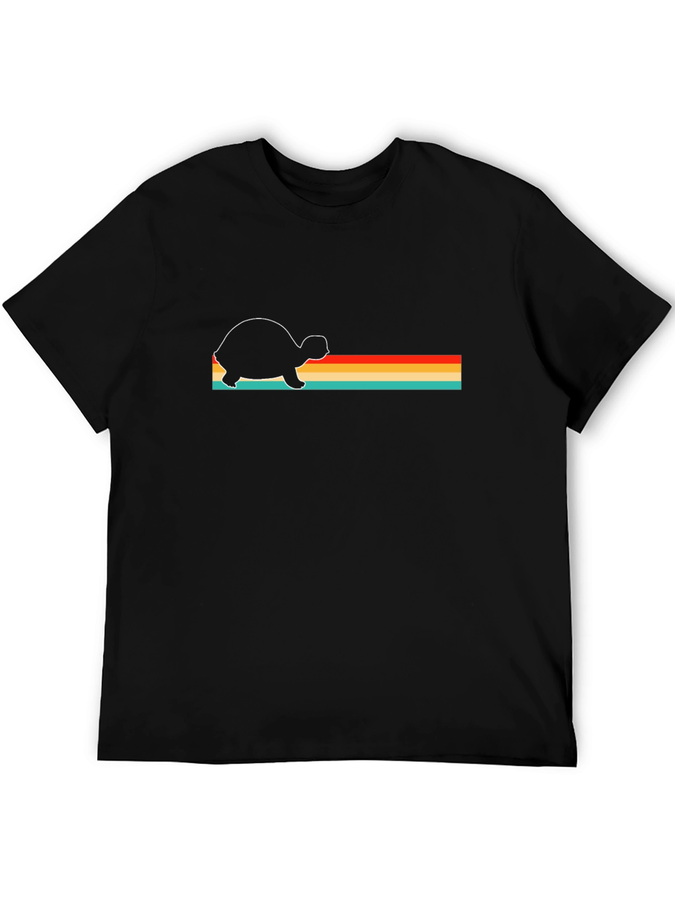 Retro Turtle Graphic Tee - Black