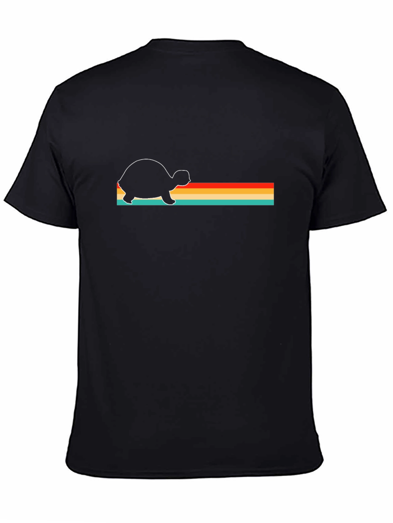 Retro Turtle Graphic Tee - Black