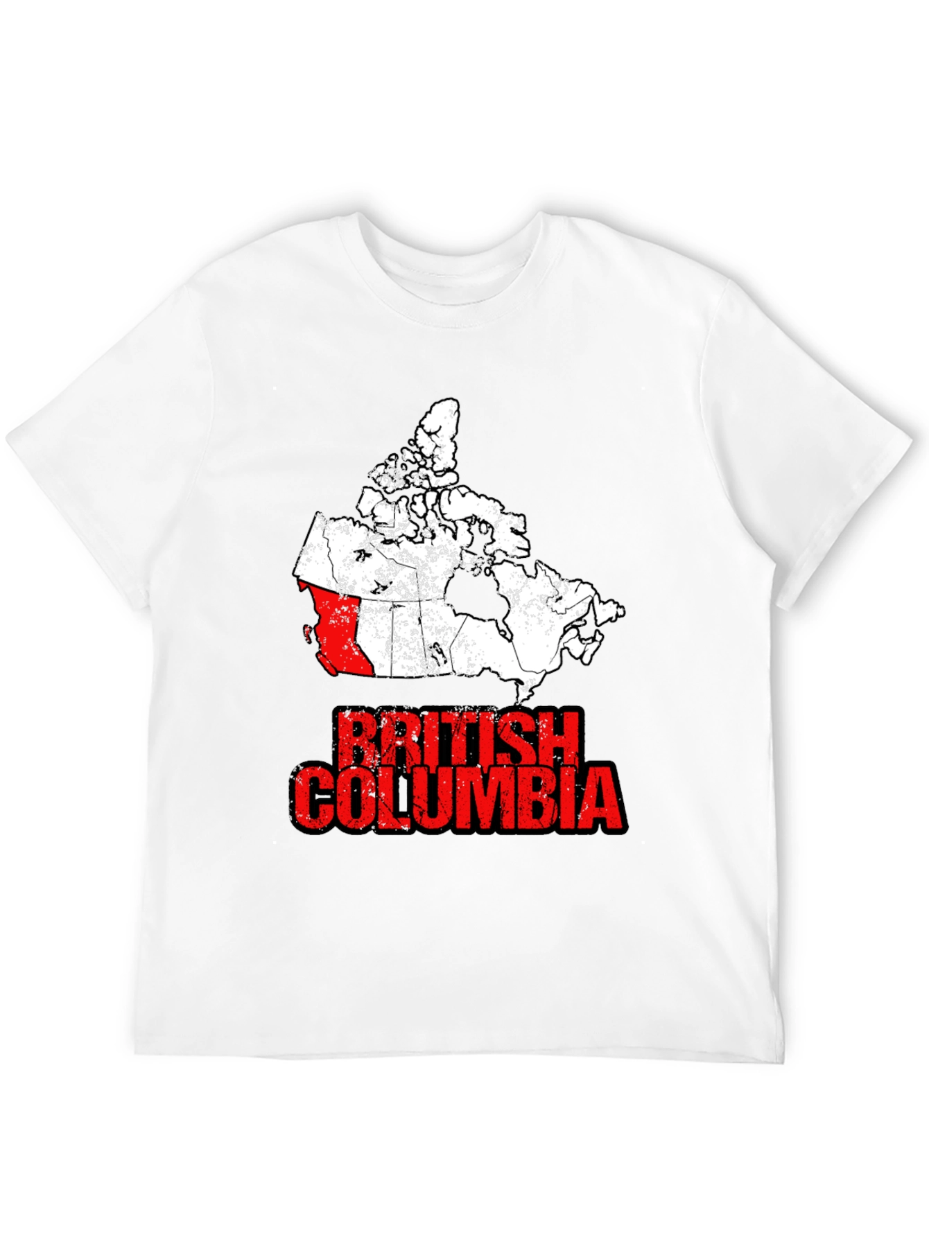 British Columbia Canada Map T-Shirt