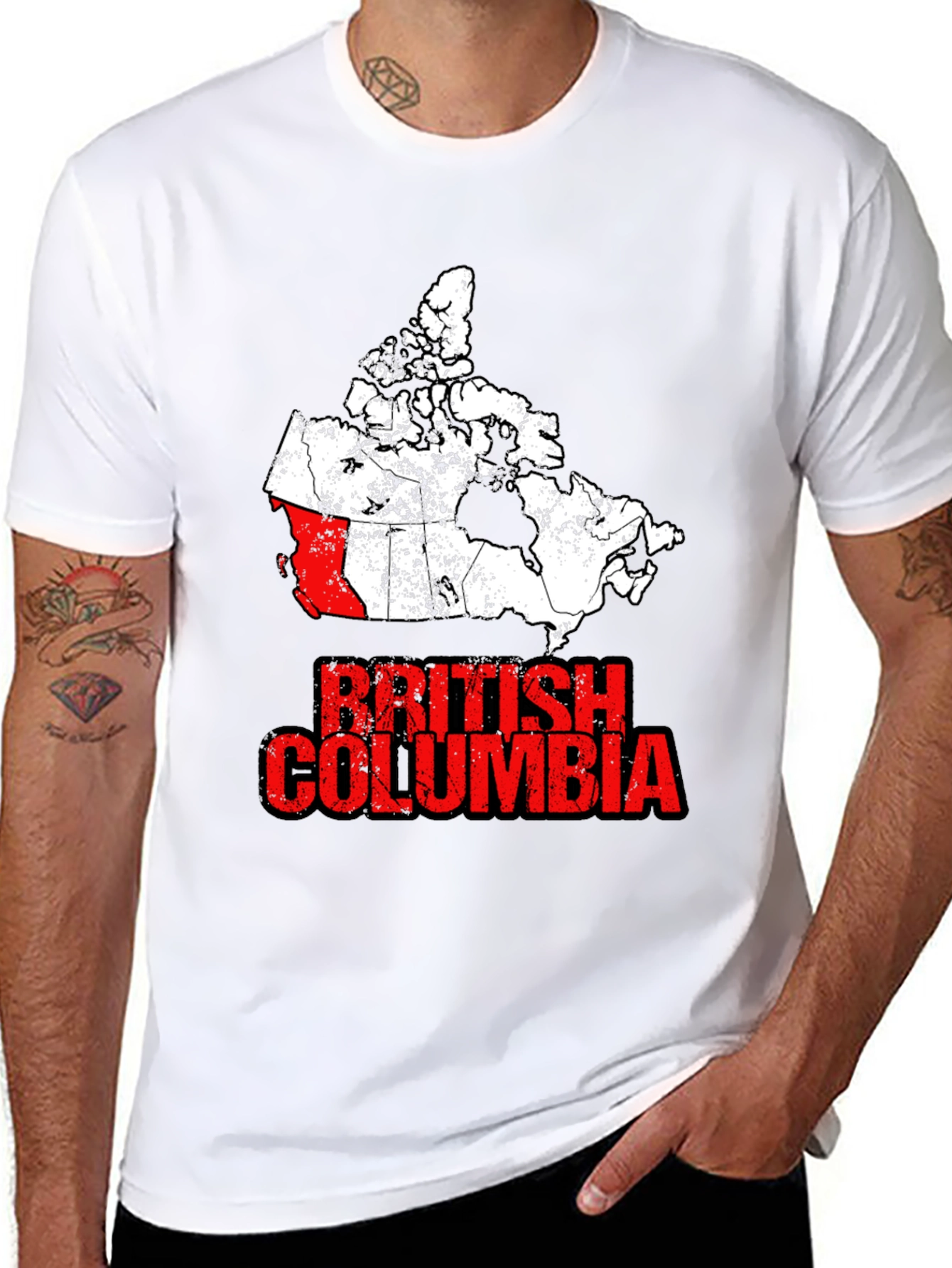 British Columbia Canada Map T-Shirt