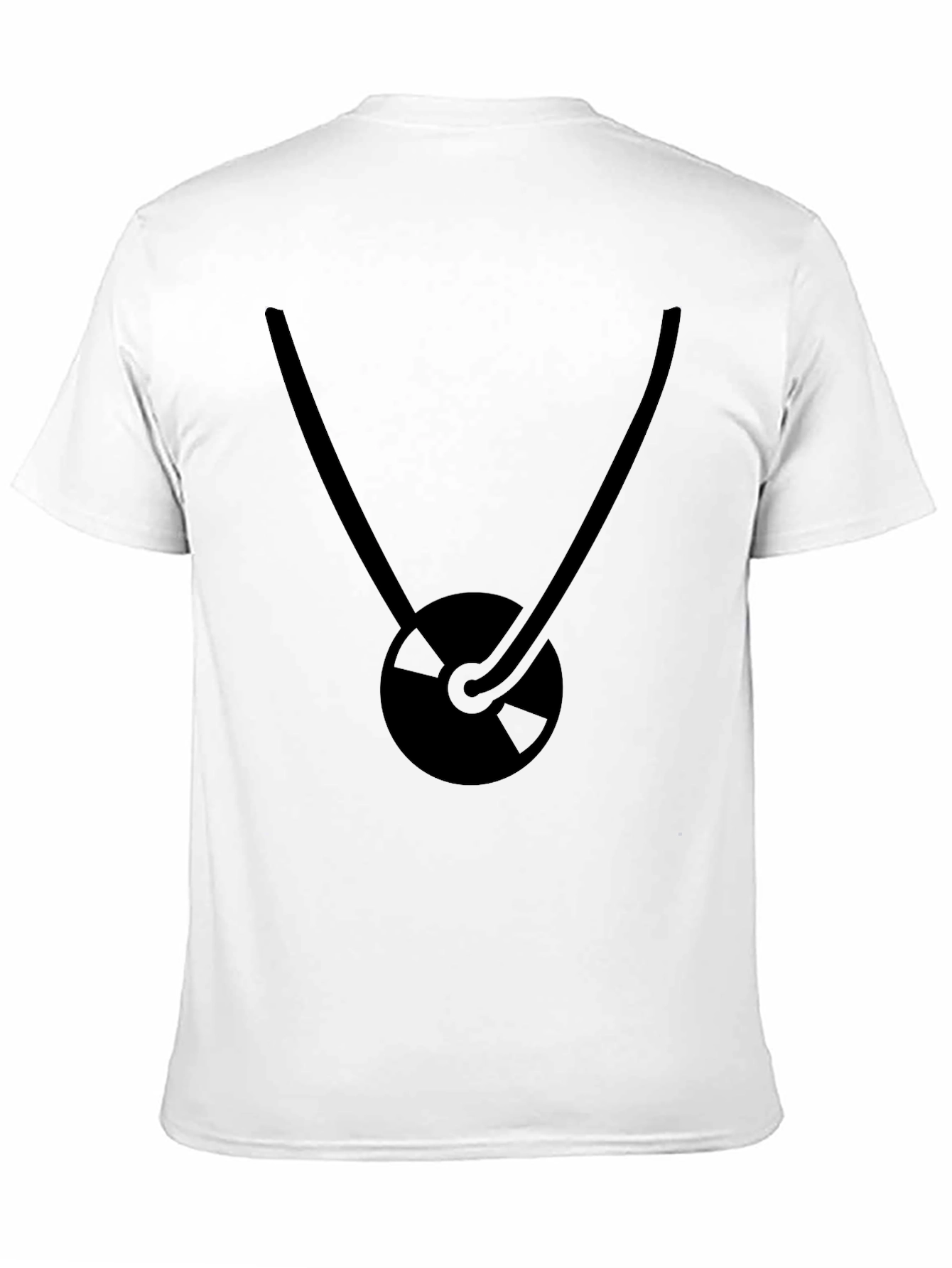 Minimalist Black T-Shirt with Hockey Sticks Design