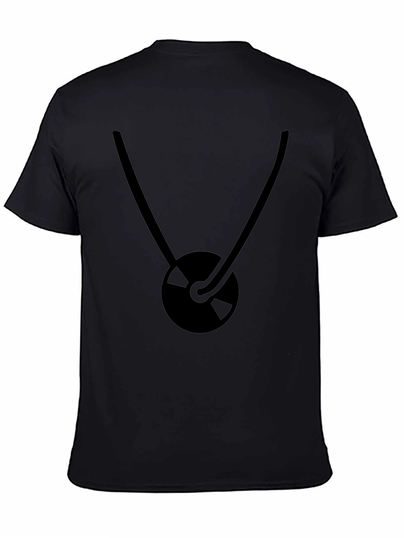 Minimalist Black T-Shirt with Hockey Sticks Design