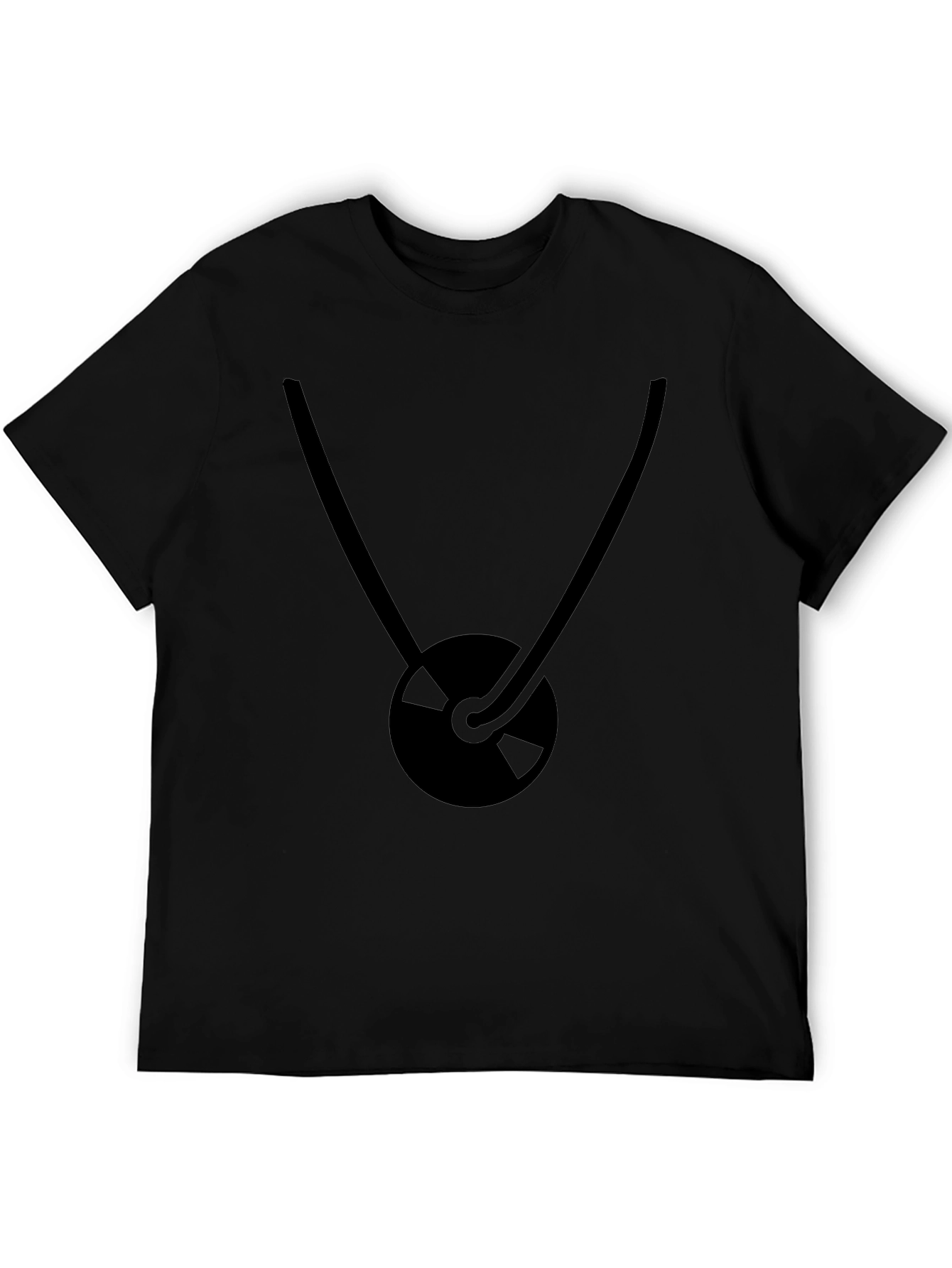 Minimalist Black T-Shirt with Hockey Sticks Design