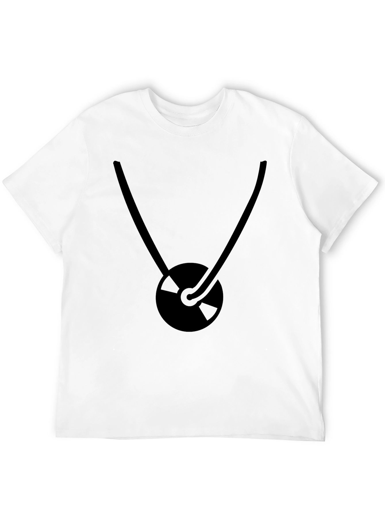 Minimalist Black T-Shirt with Hockey Sticks Design