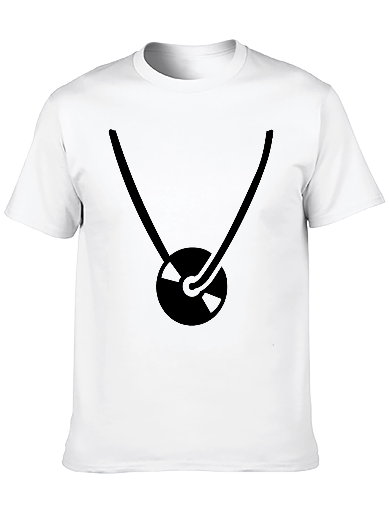 Minimalist Black T-Shirt with Hockey Sticks Design