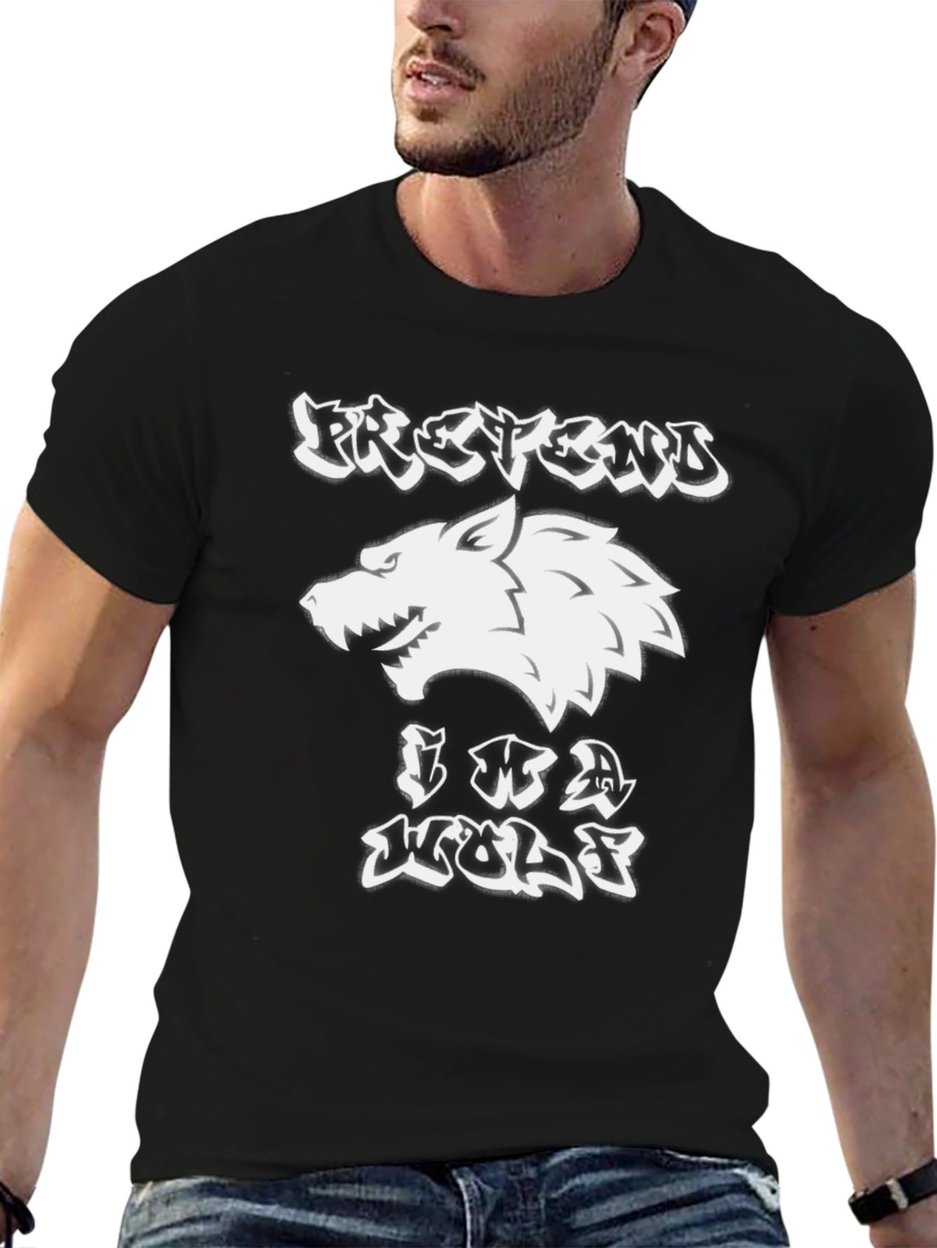 Pretend Im A Wolf T-Shirt - Fun Animal Tee