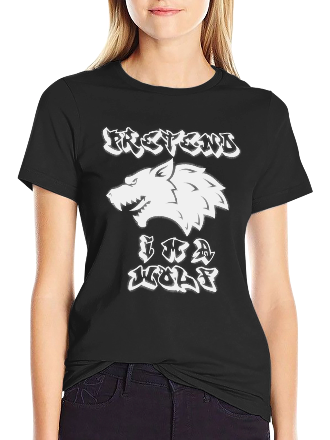 Pretend Im A Wolf T-Shirt - Fun Animal Tee