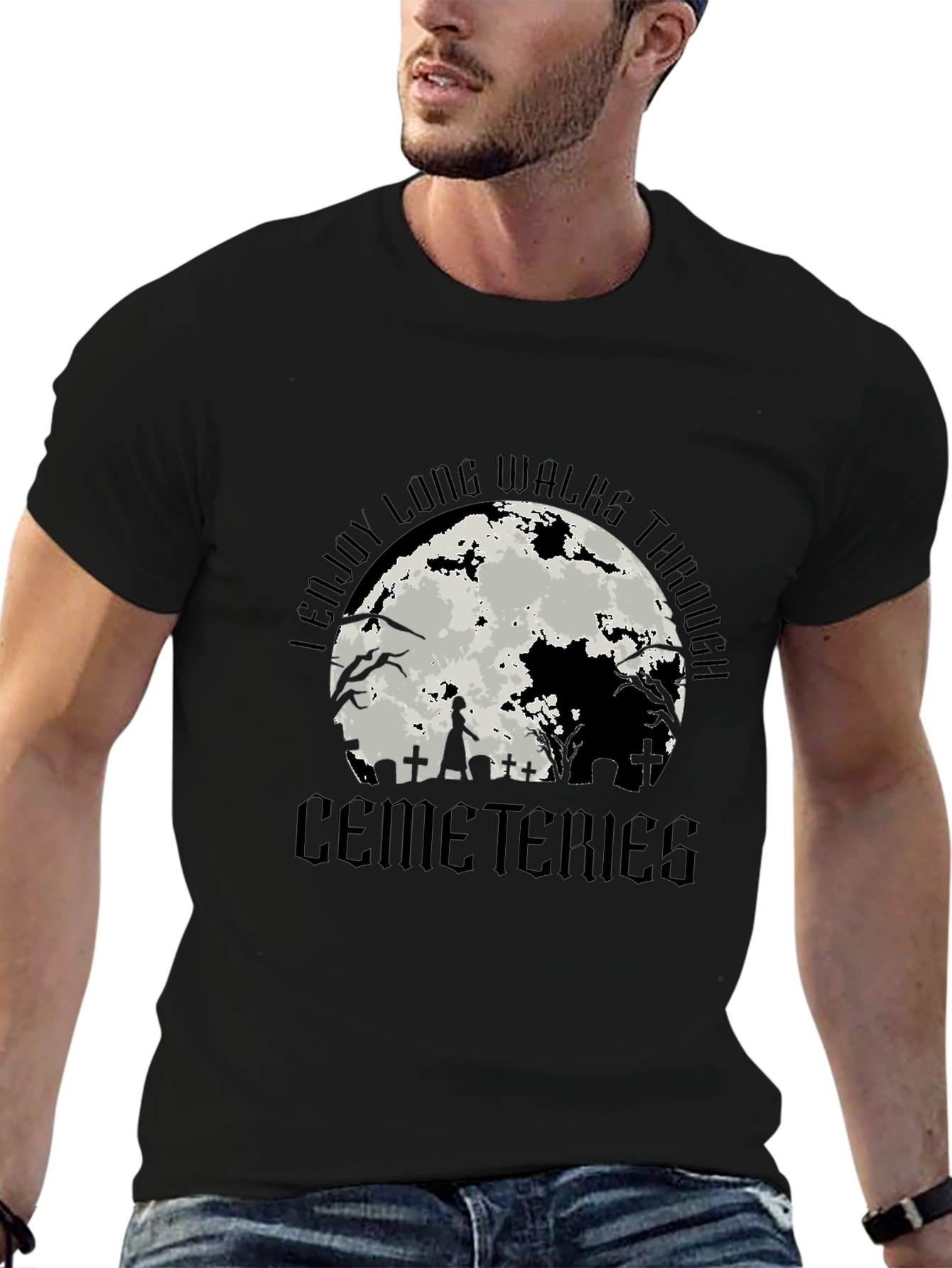 Cemeteries Walks T-Shirt Halloween Style