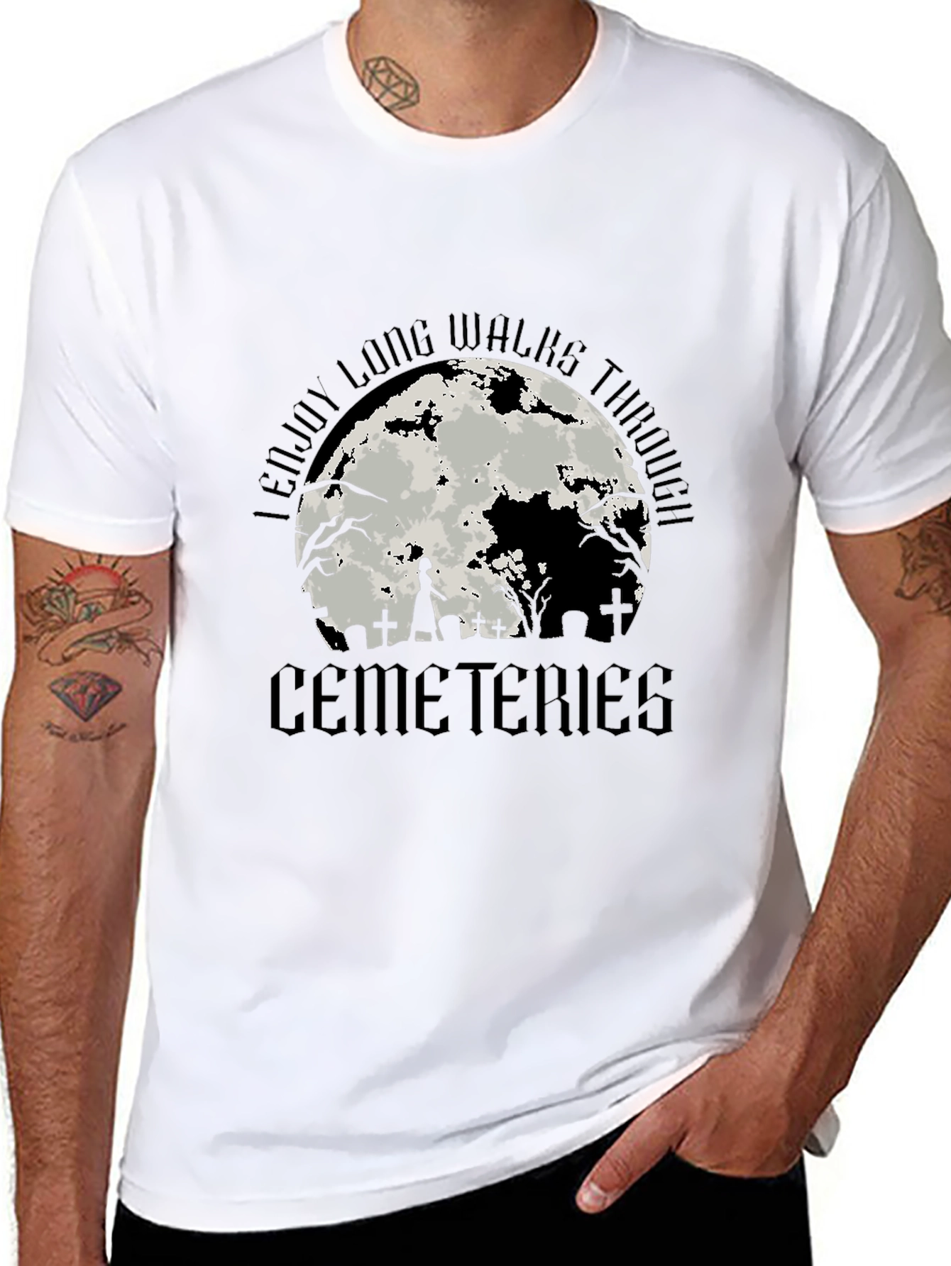 Cemeteries Walks T-Shirt Halloween Style