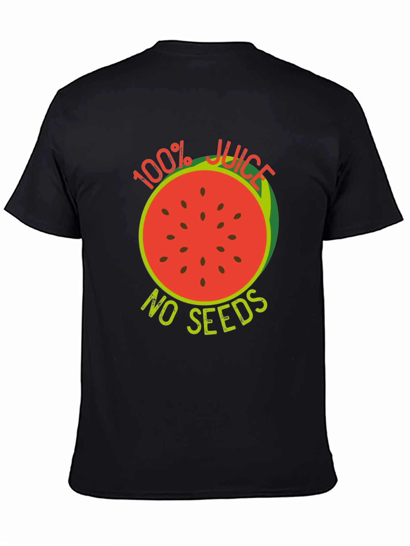 100% Juice No Seeds Black T-Shirt