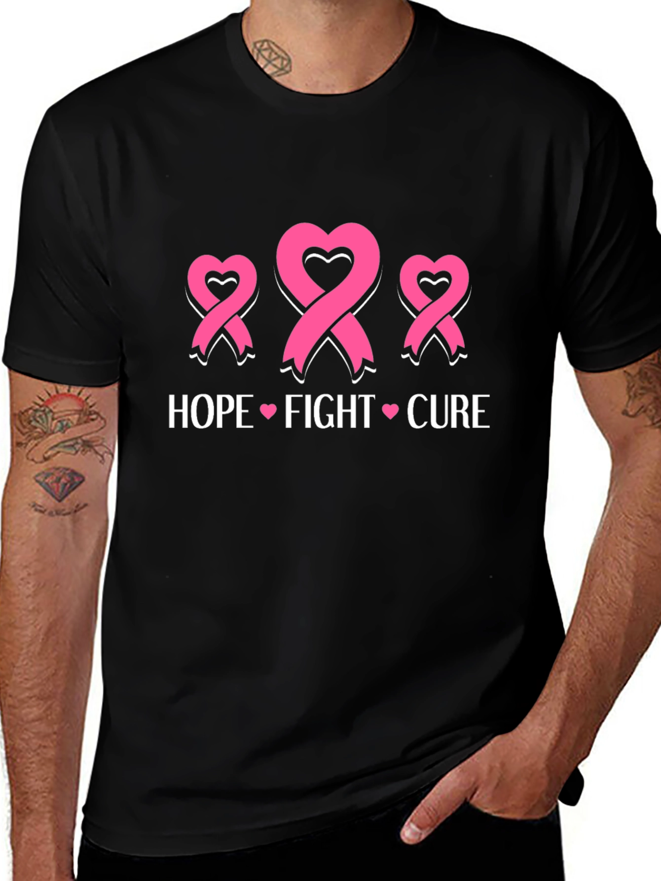 Hope Fight Cure Breast Cancer Awareness T-Shirt