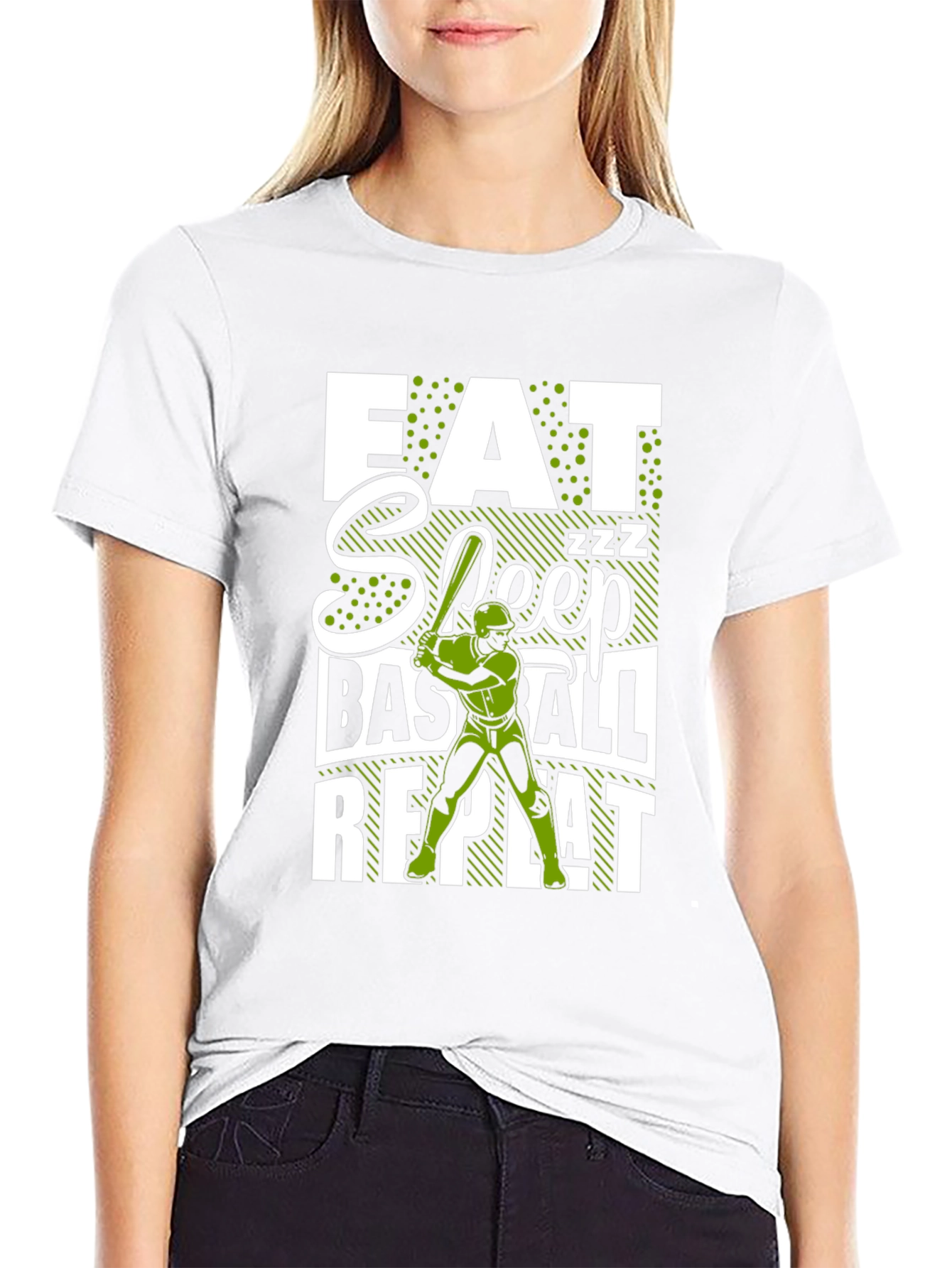 Eat Sleep Baseball Repeat Black T-Shirt