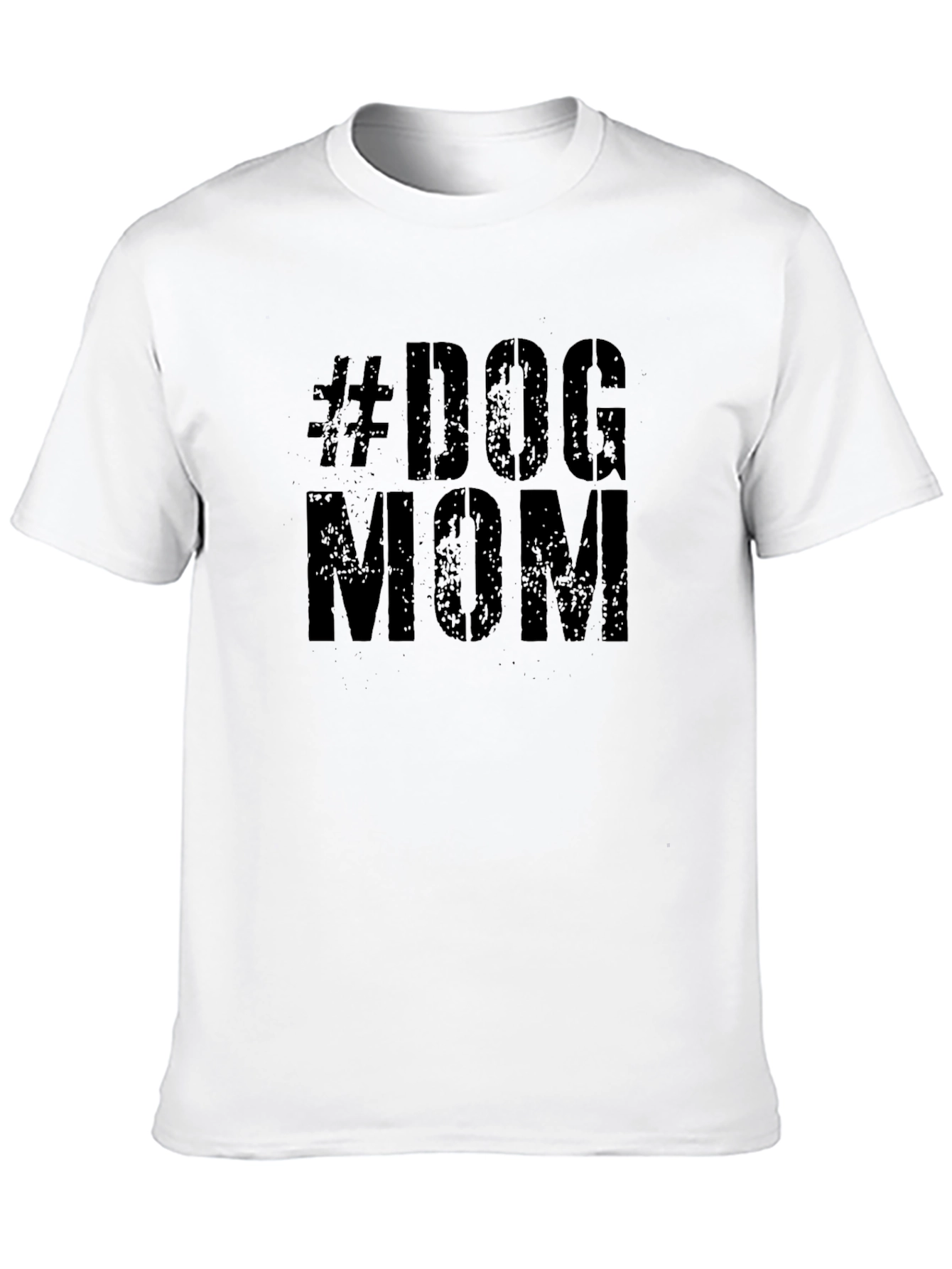 #Dog Mom Black Graphic T-Shirt