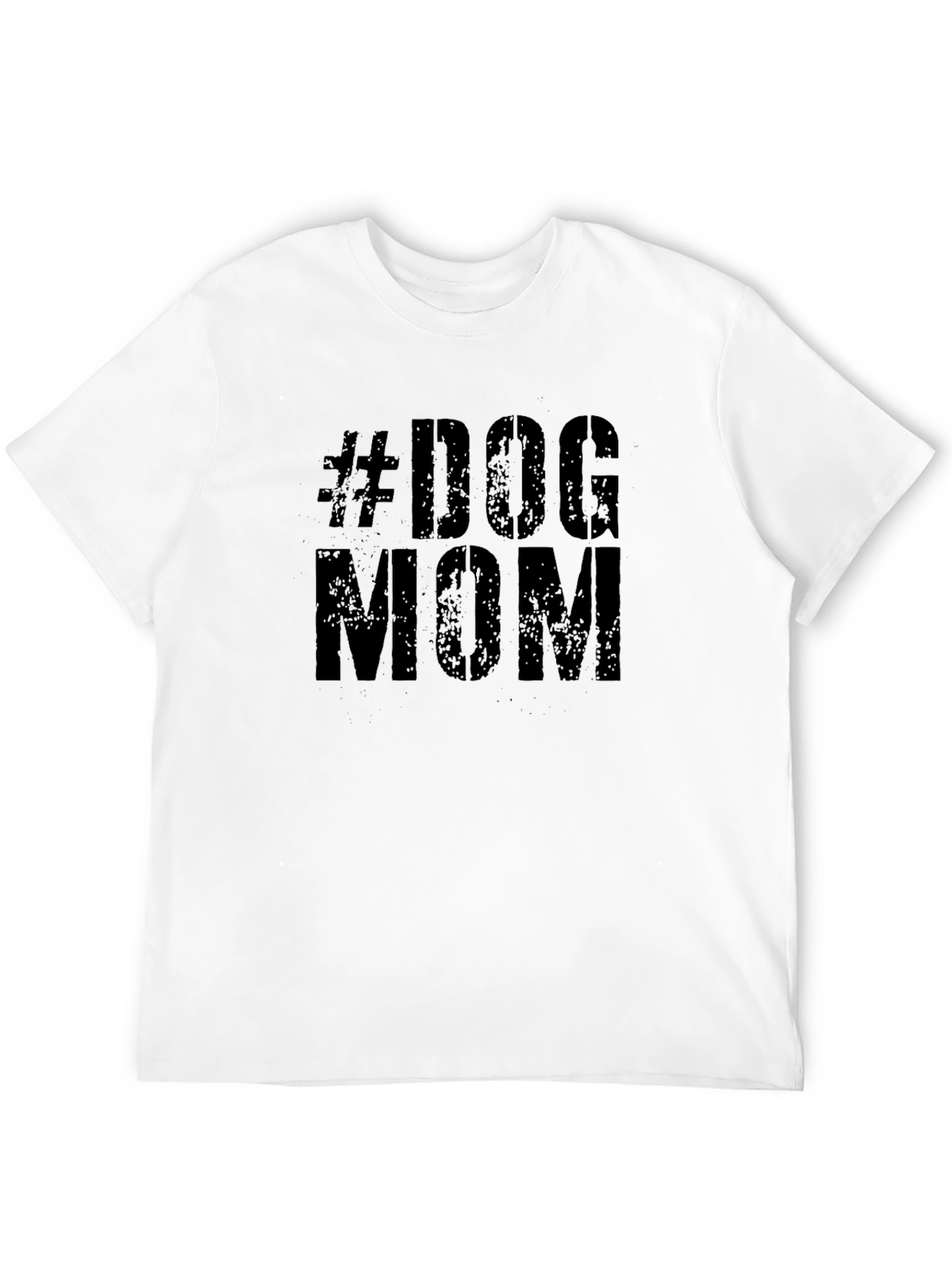 #Dog Mom Black Graphic T-Shirt