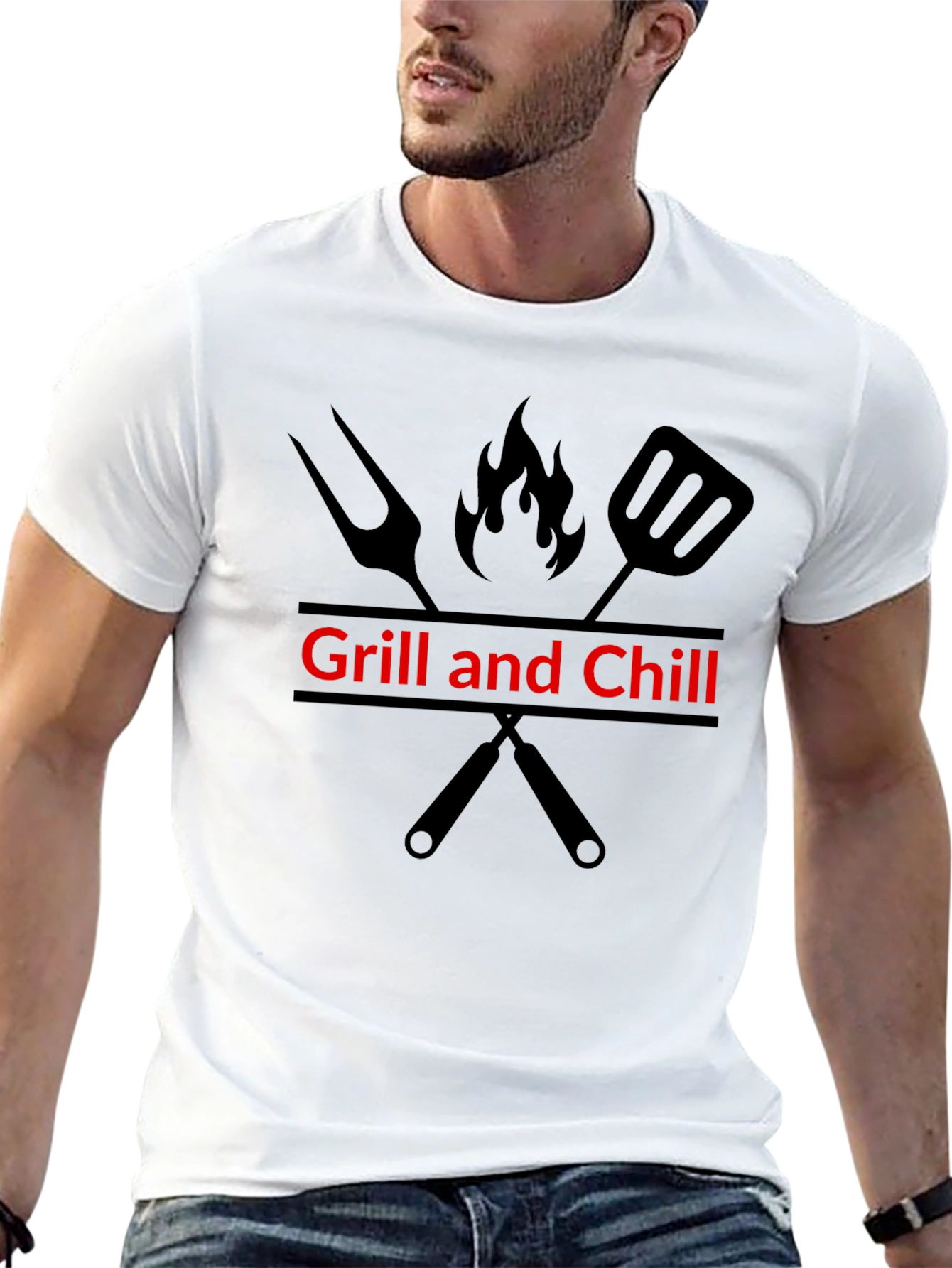 Grill and Chill Graphic T-Shirt - BBQ Vibes