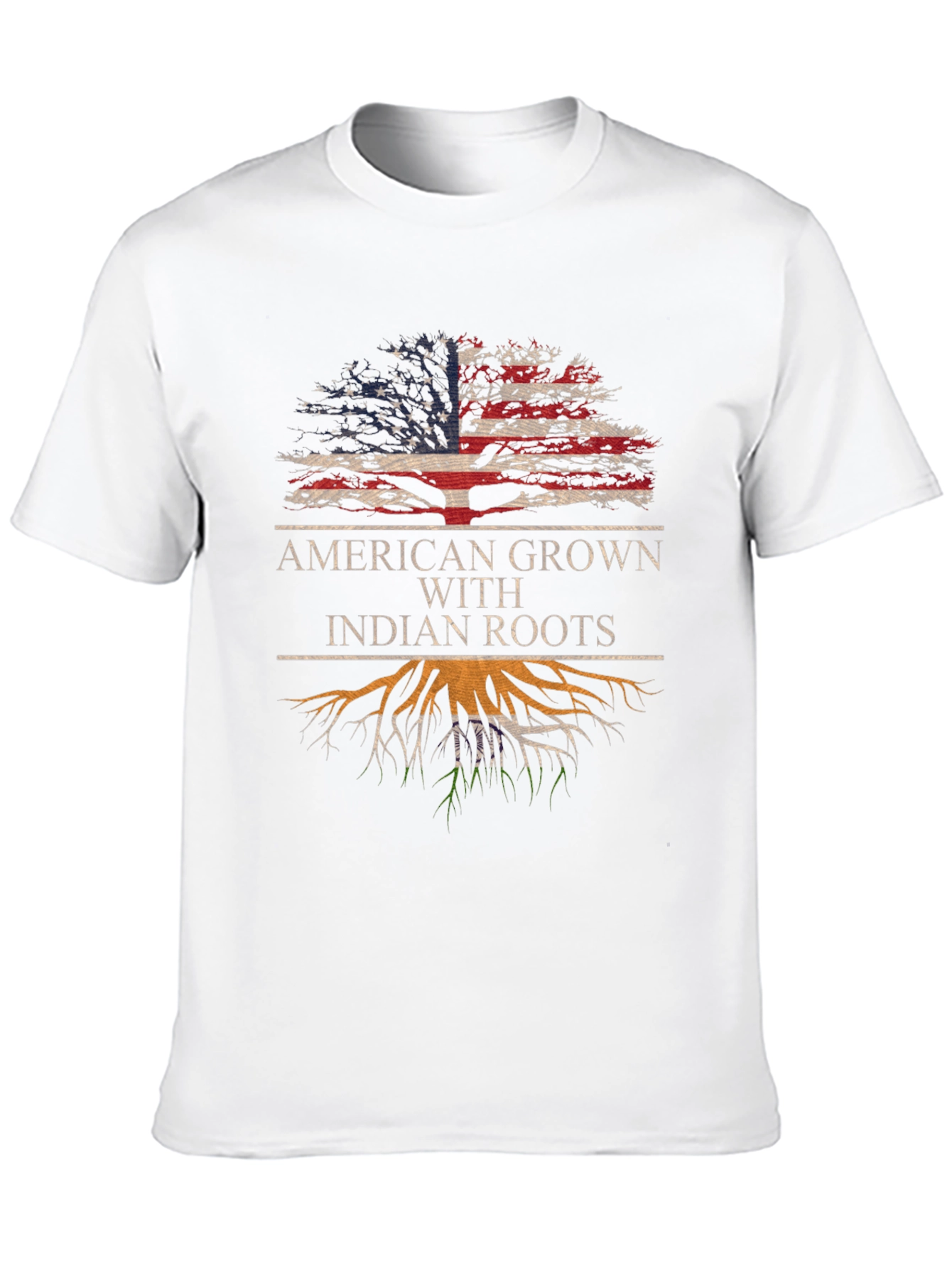 American Grown Indian Roots Graphic T-Shirt
