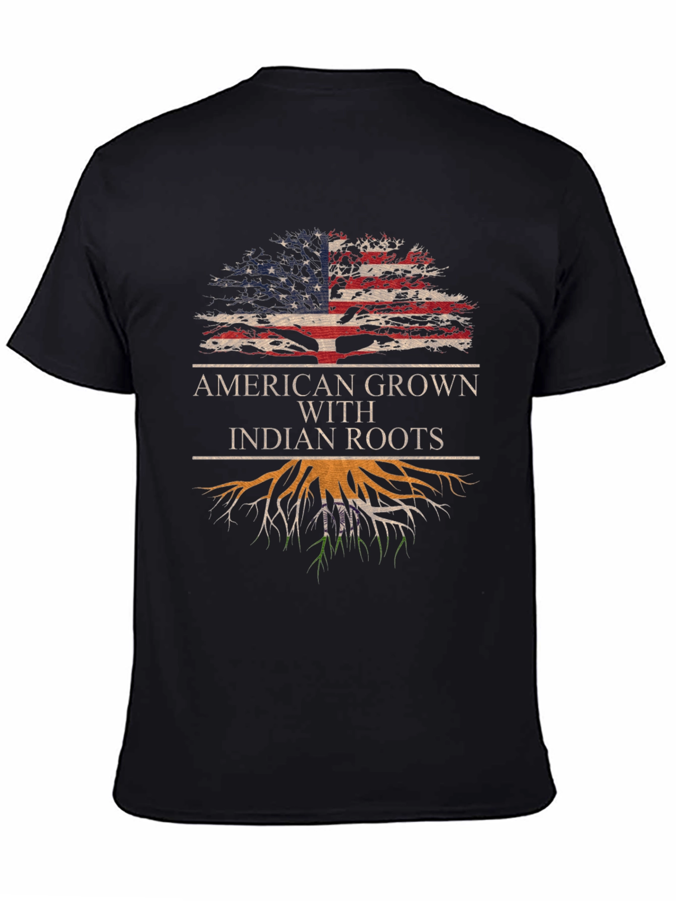 American Grown Indian Roots Graphic T-Shirt