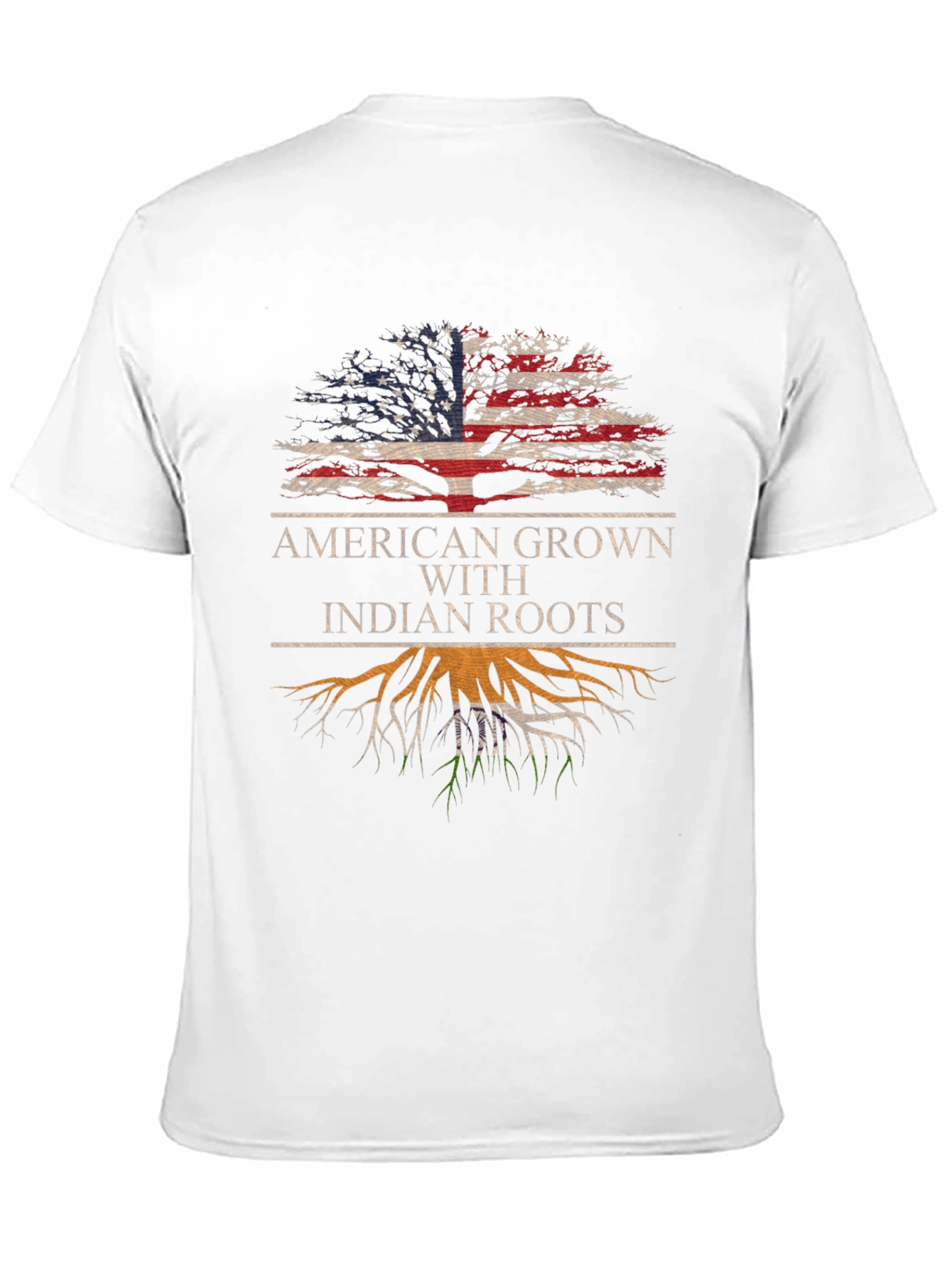 American Grown Indian Roots Graphic T-Shirt