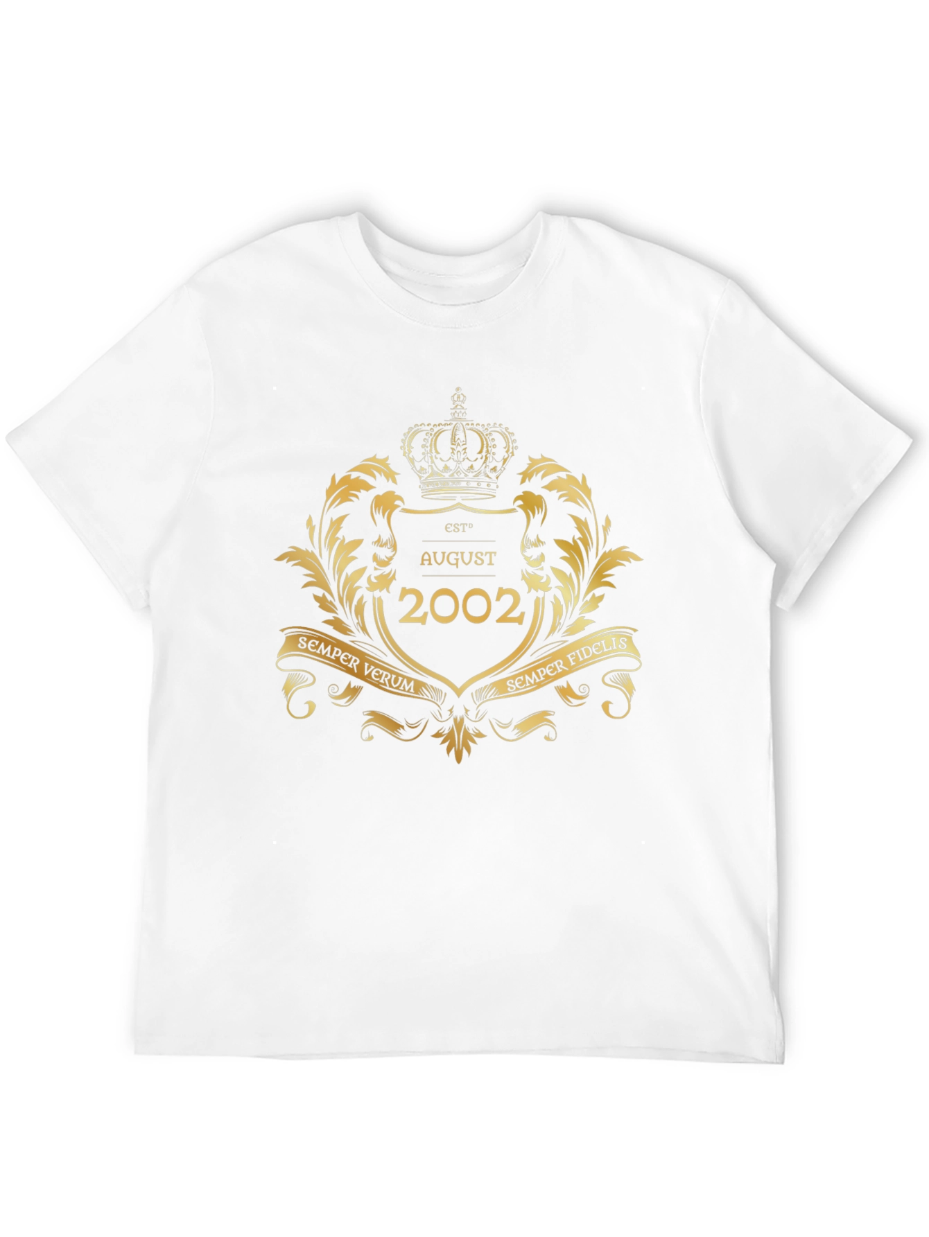 August 2002 Gold Emblem Black T-Shirt