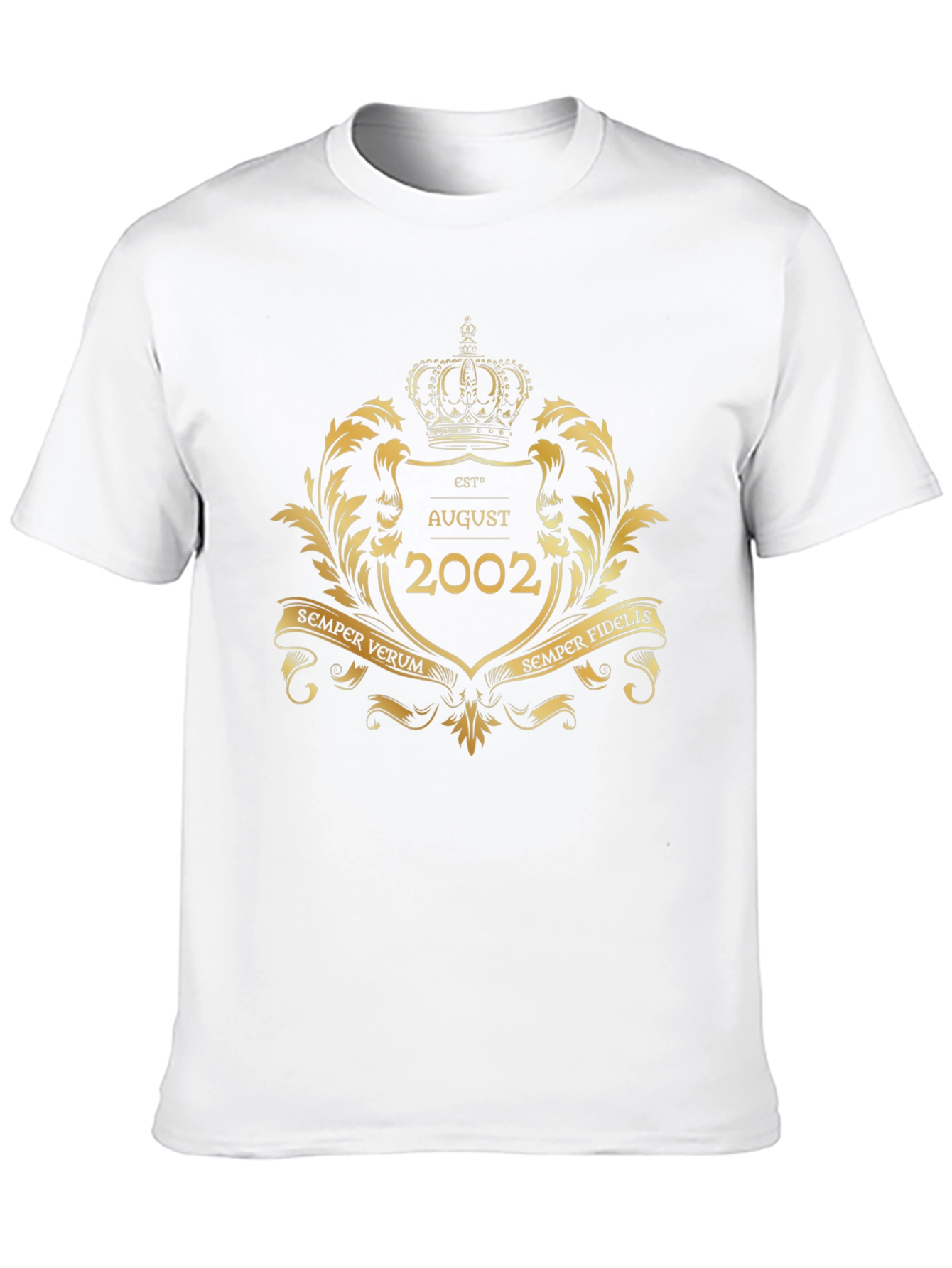 August 2002 Gold Emblem Black T-Shirt
