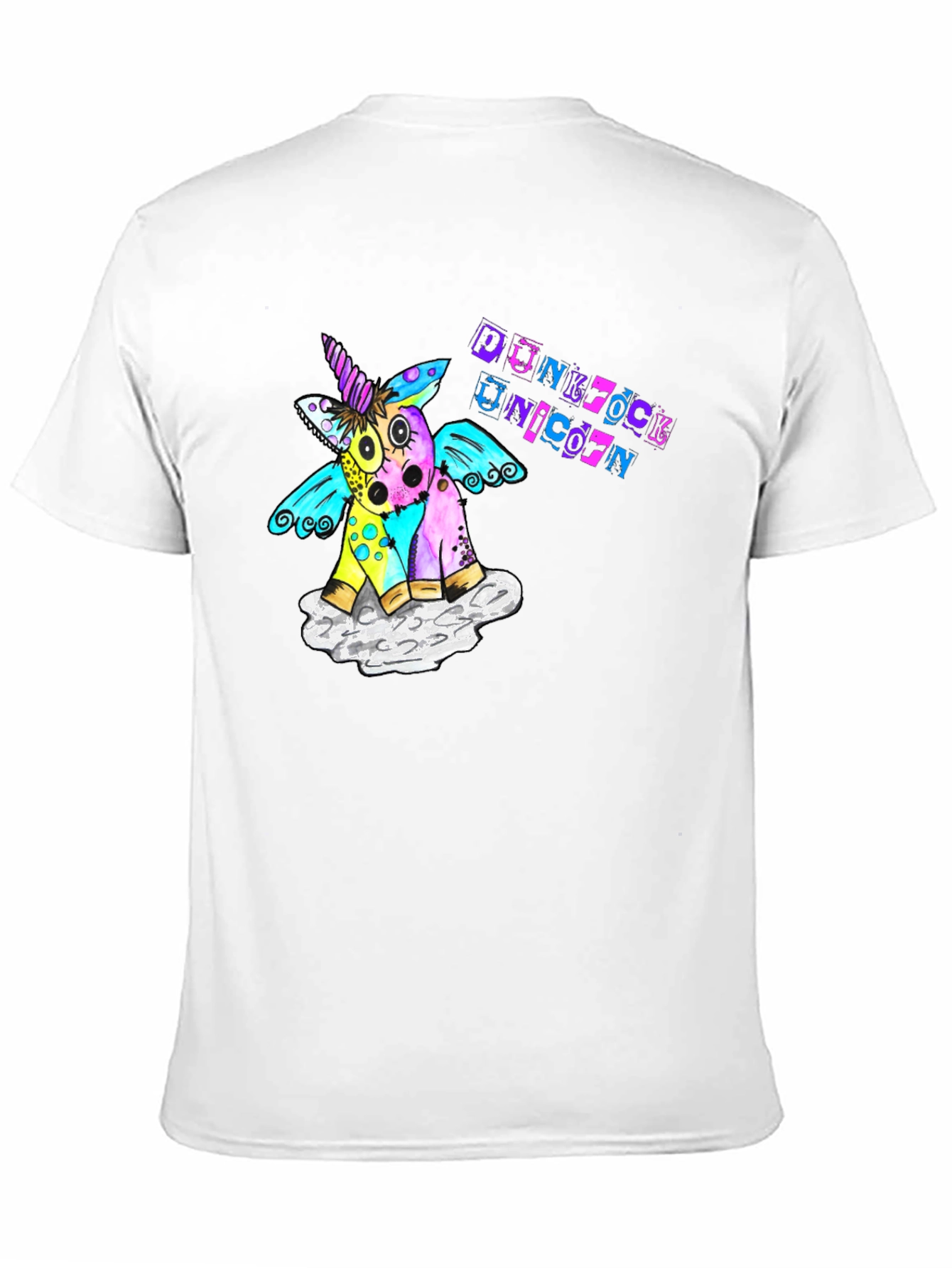 Punk Rock Unicorn Graphic T-Shirt