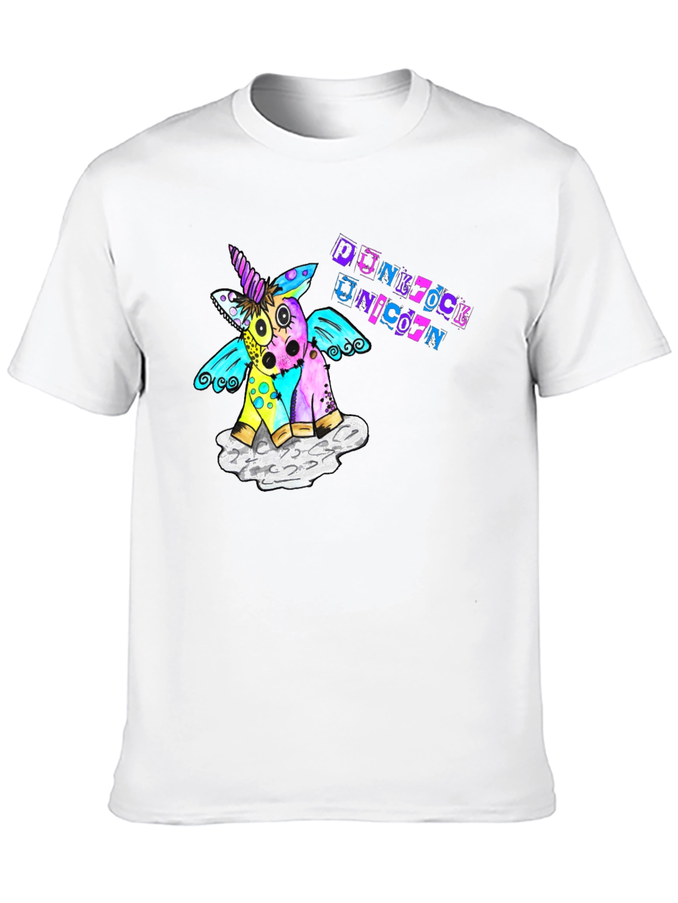 Punk Rock Unicorn Graphic T-Shirt