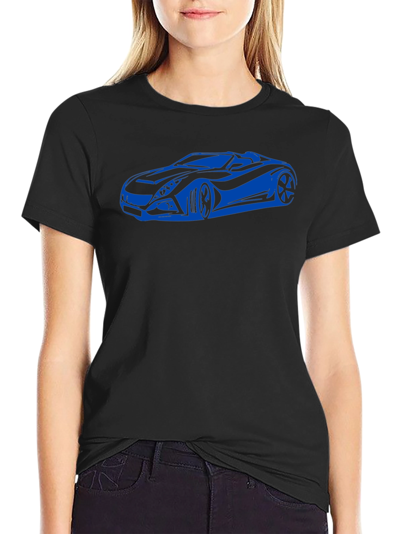 Cool Car Graphic Black T-Shirt - Stylish and Trendy