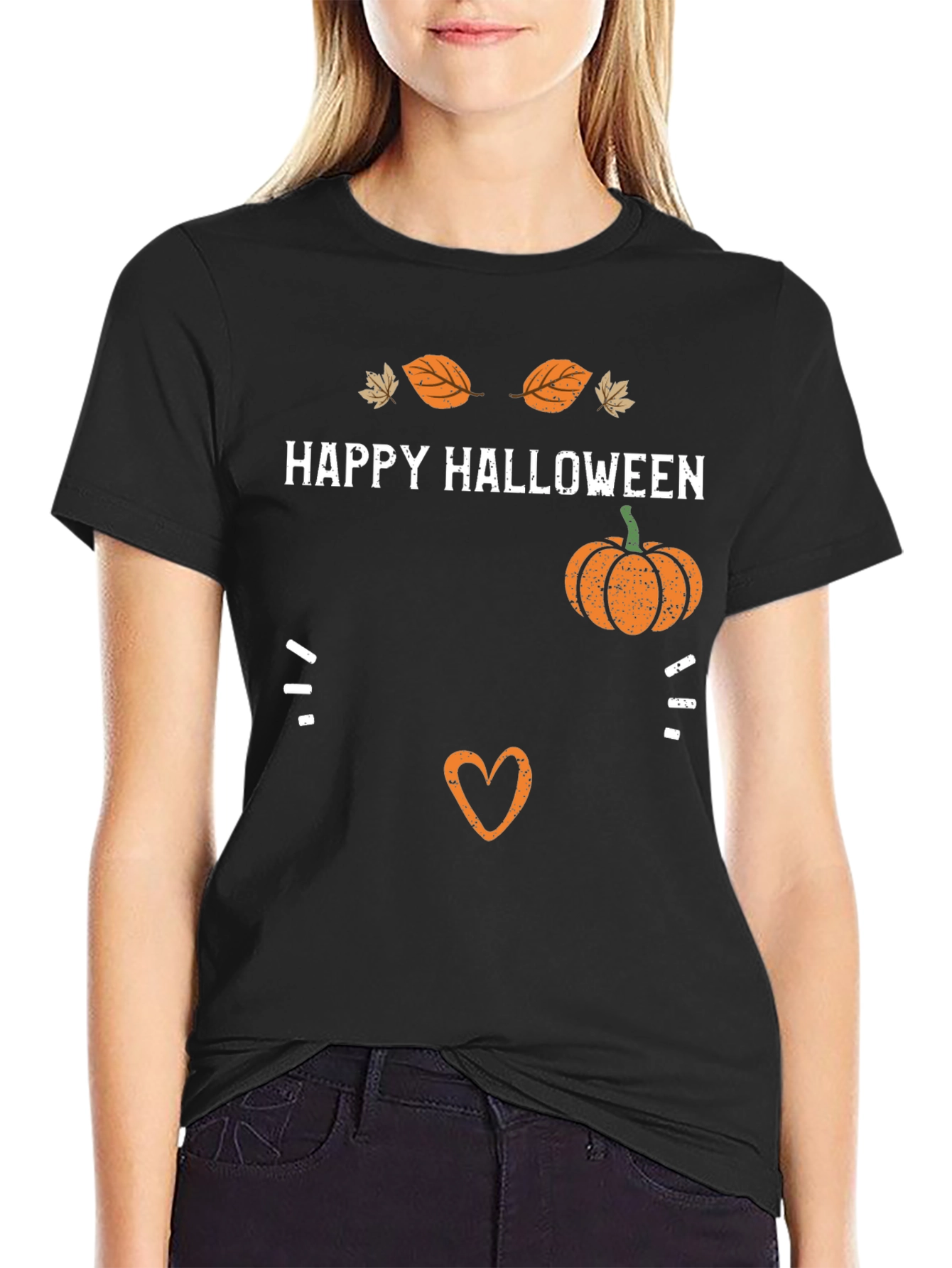 Happy Halloween Pumpkin Maternity T-Shirt