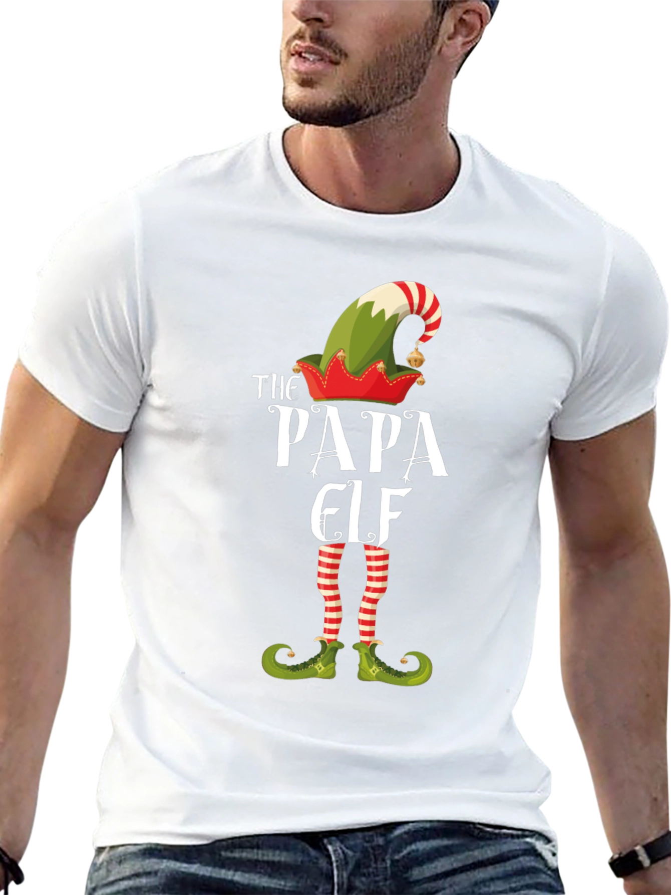 The Papa Elf Christmas Graphic Tee Shirt