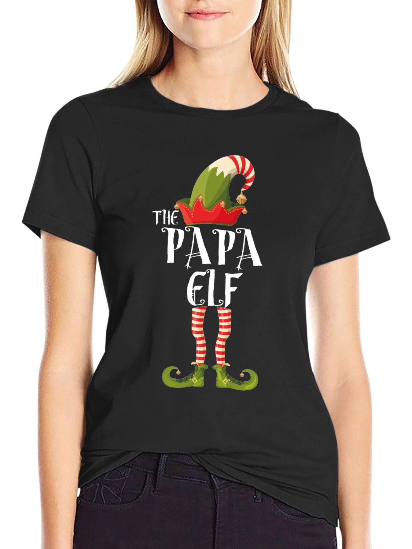 The Papa Elf Christmas Graphic Tee Shirt